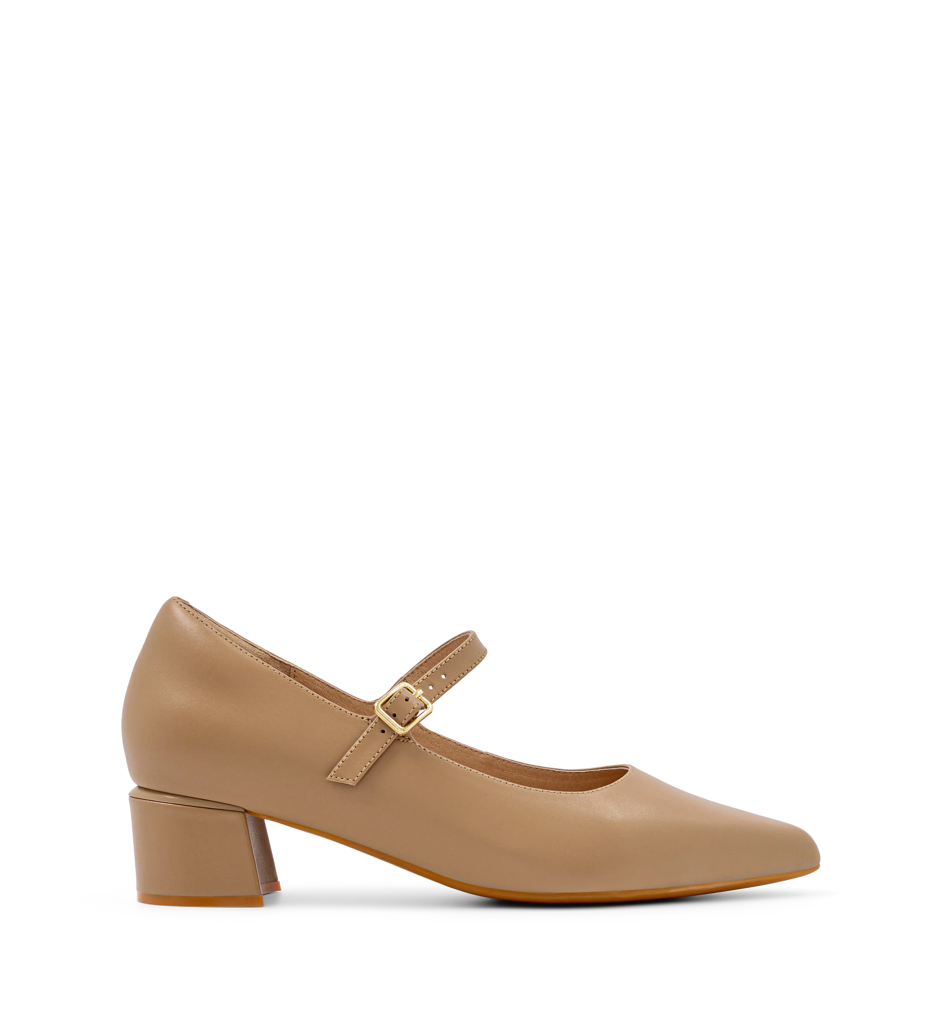 Parisoma Taupe Leather Low Heels