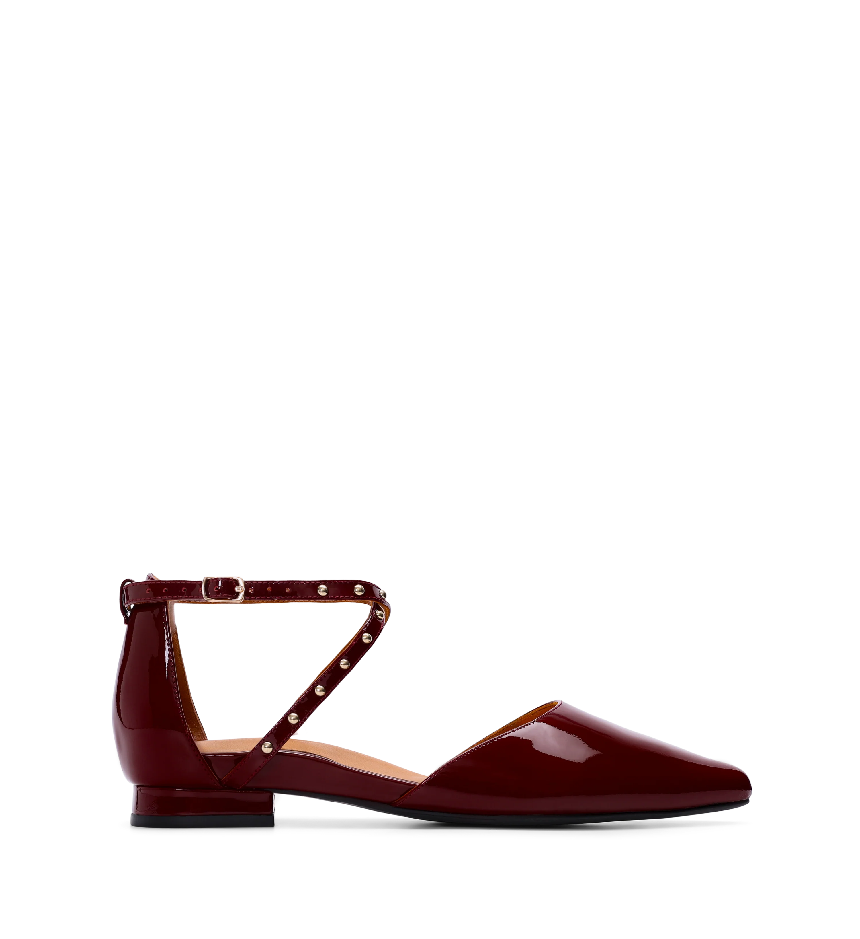 Grackle Dark Cherry Red Patent Leather Flats
