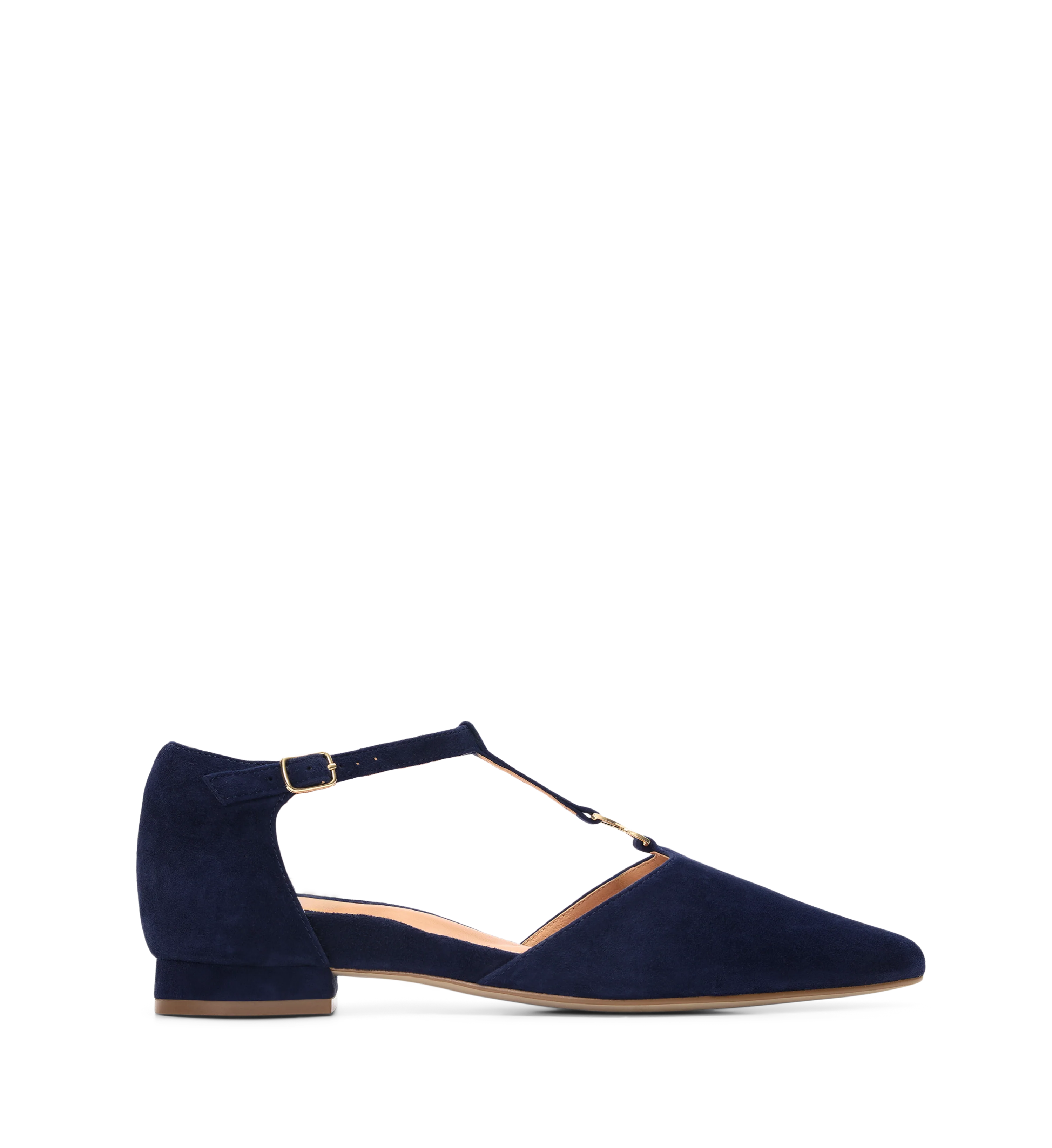 Avocet Navy Suede & Hardware Flats