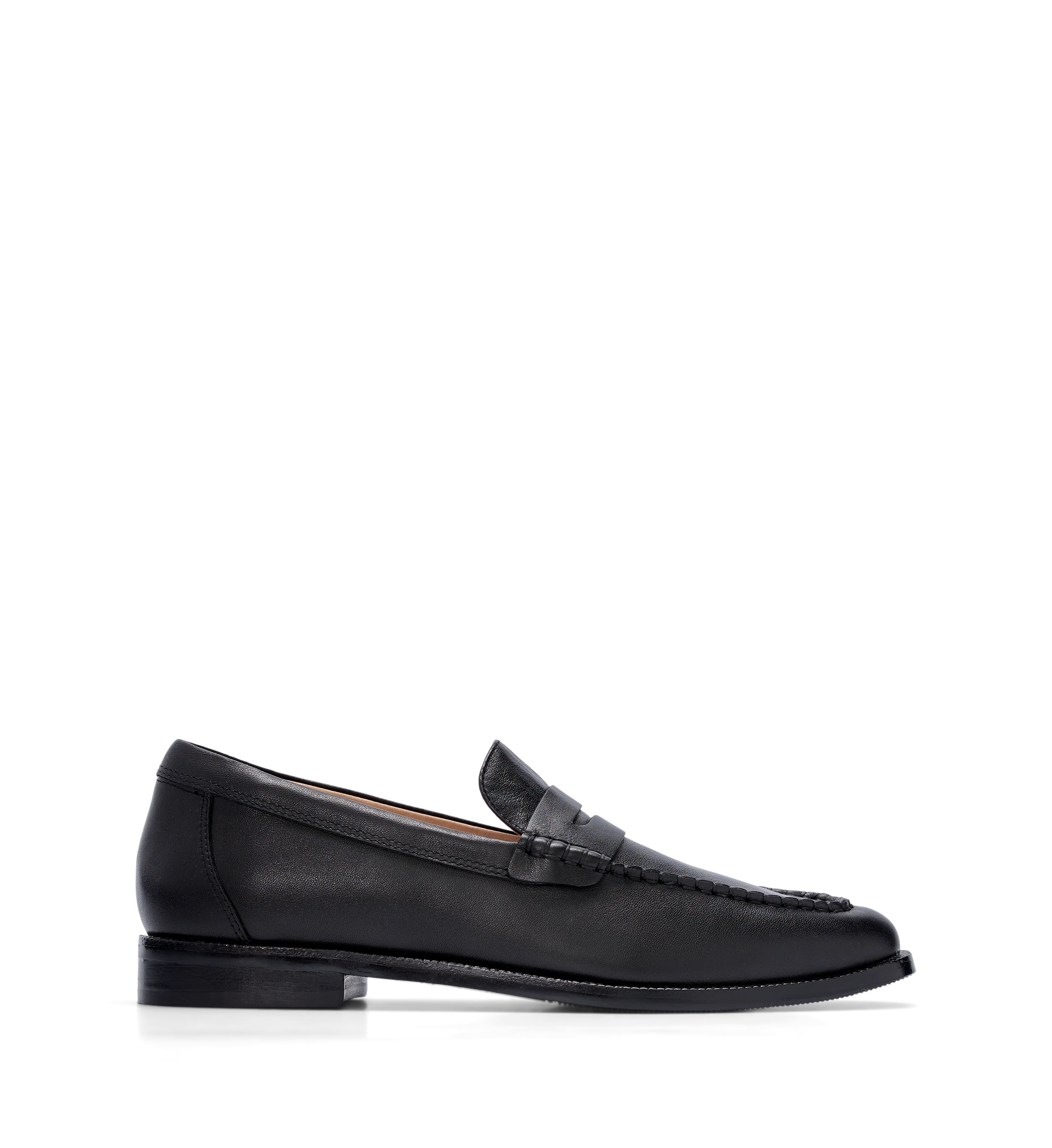 Maleo Black Leather Loafers