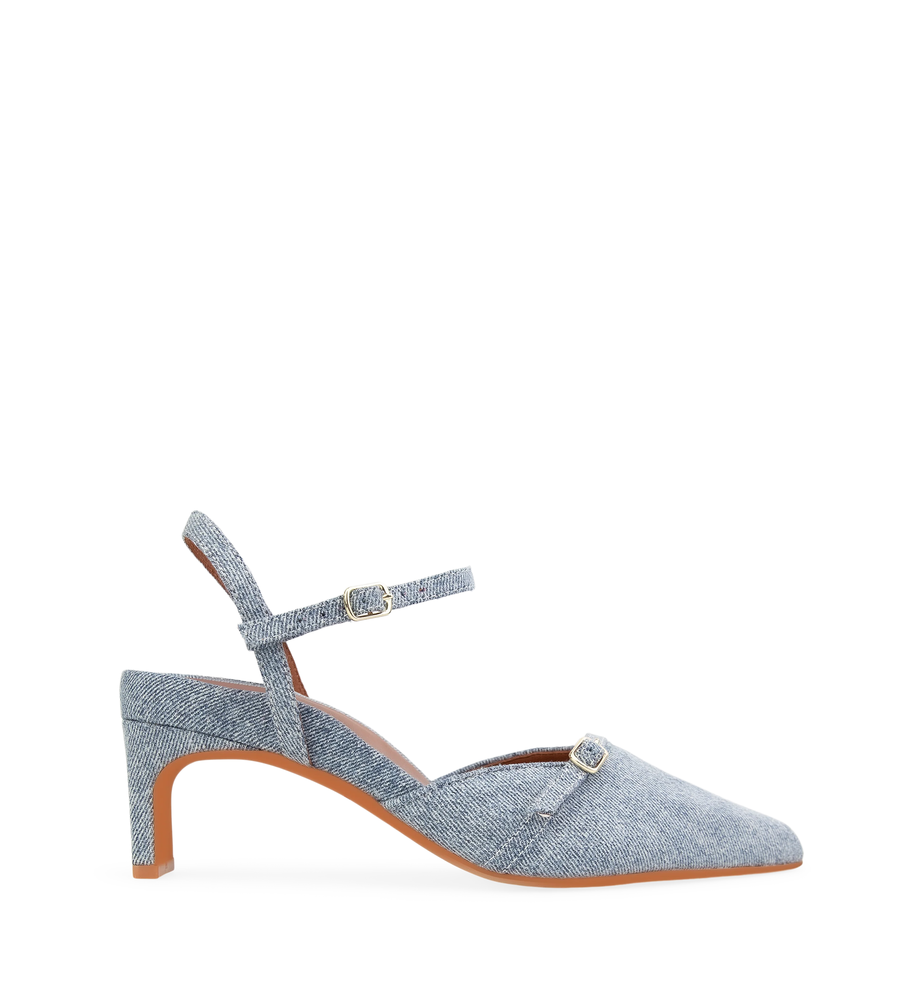 Sylph Denim Fabric Low Heels