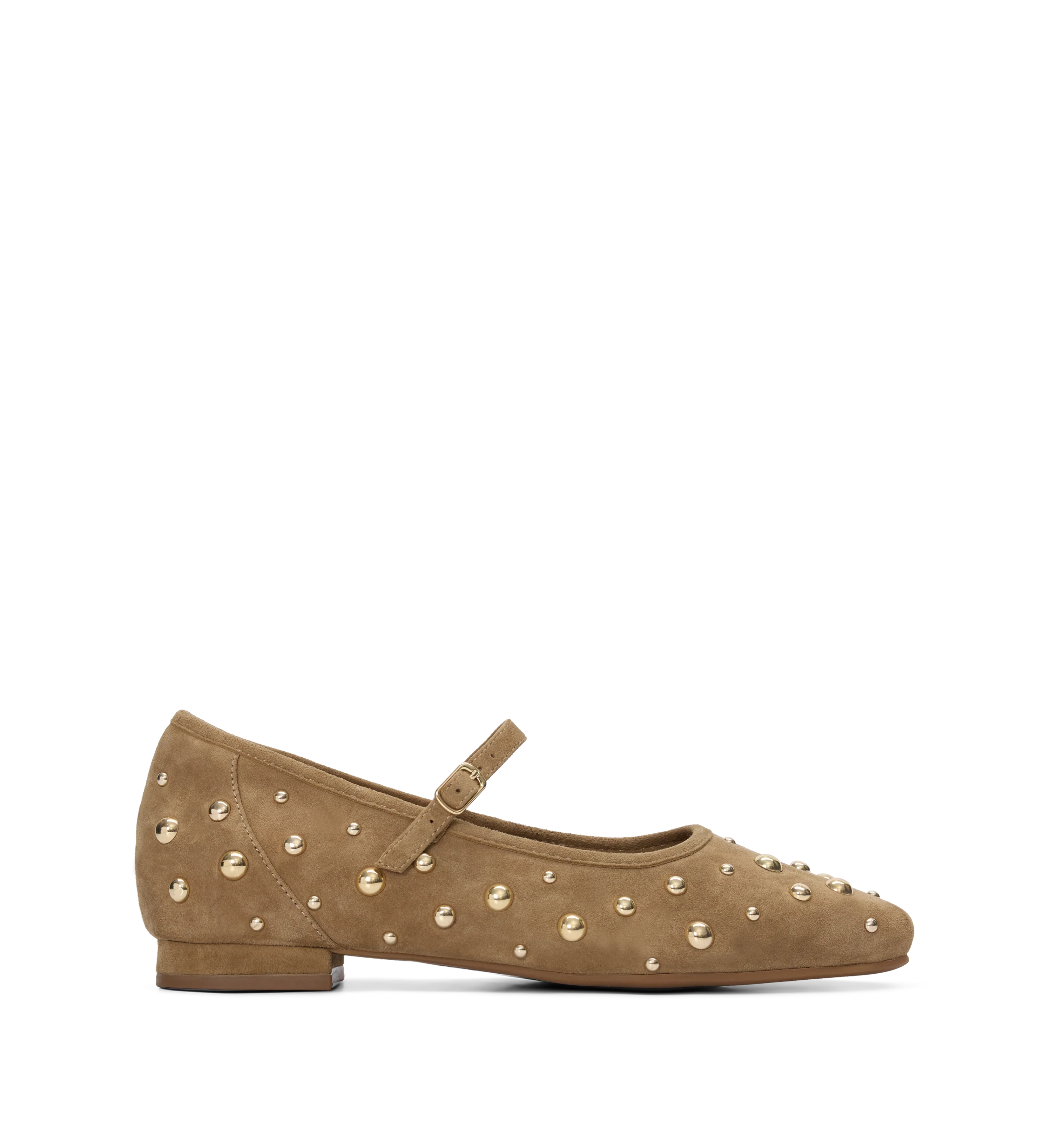 Surfbird Camel Suede & Hardware Ballet Flats