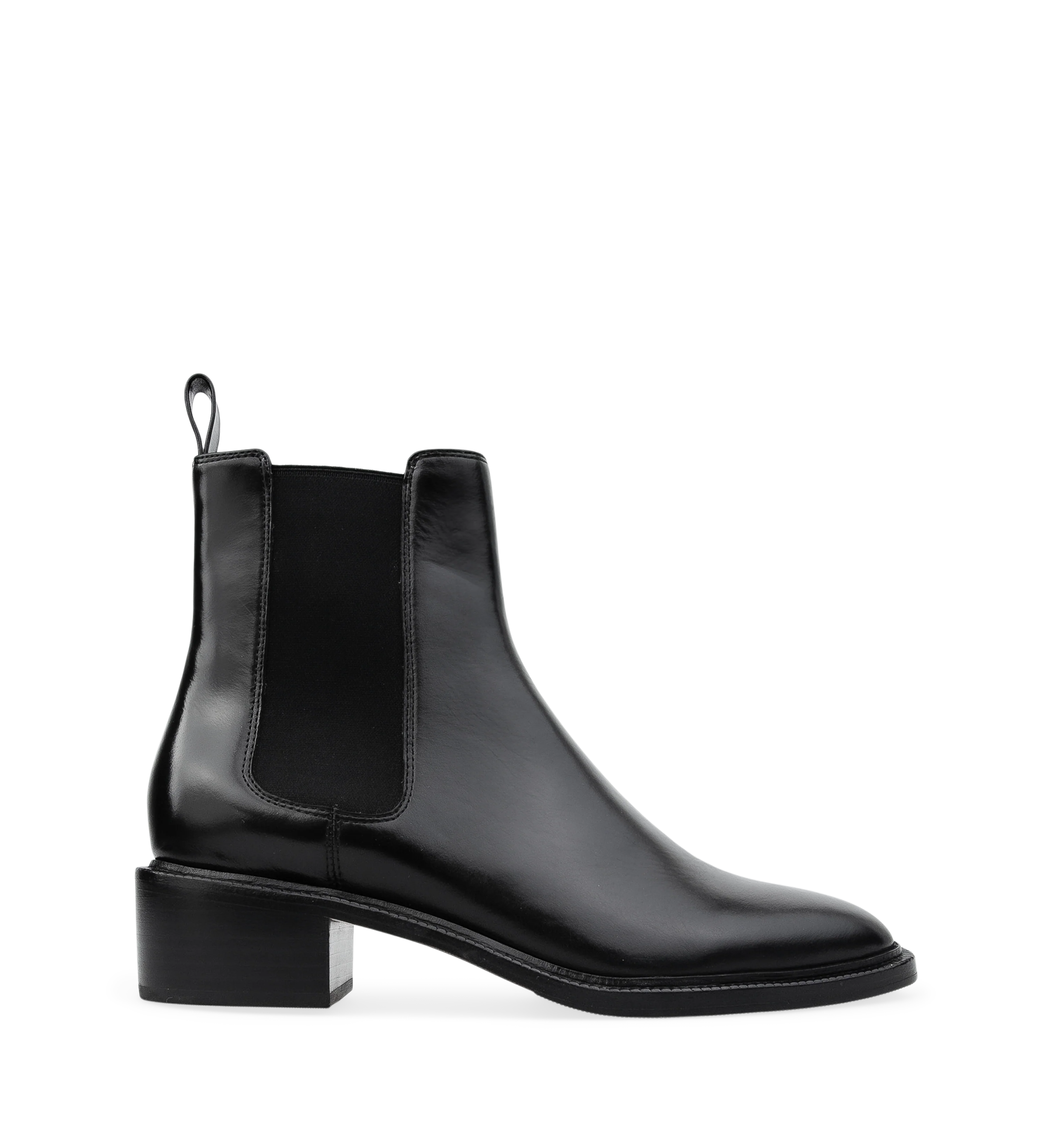 Tyrant Black Boxed Leather Ankle Boots