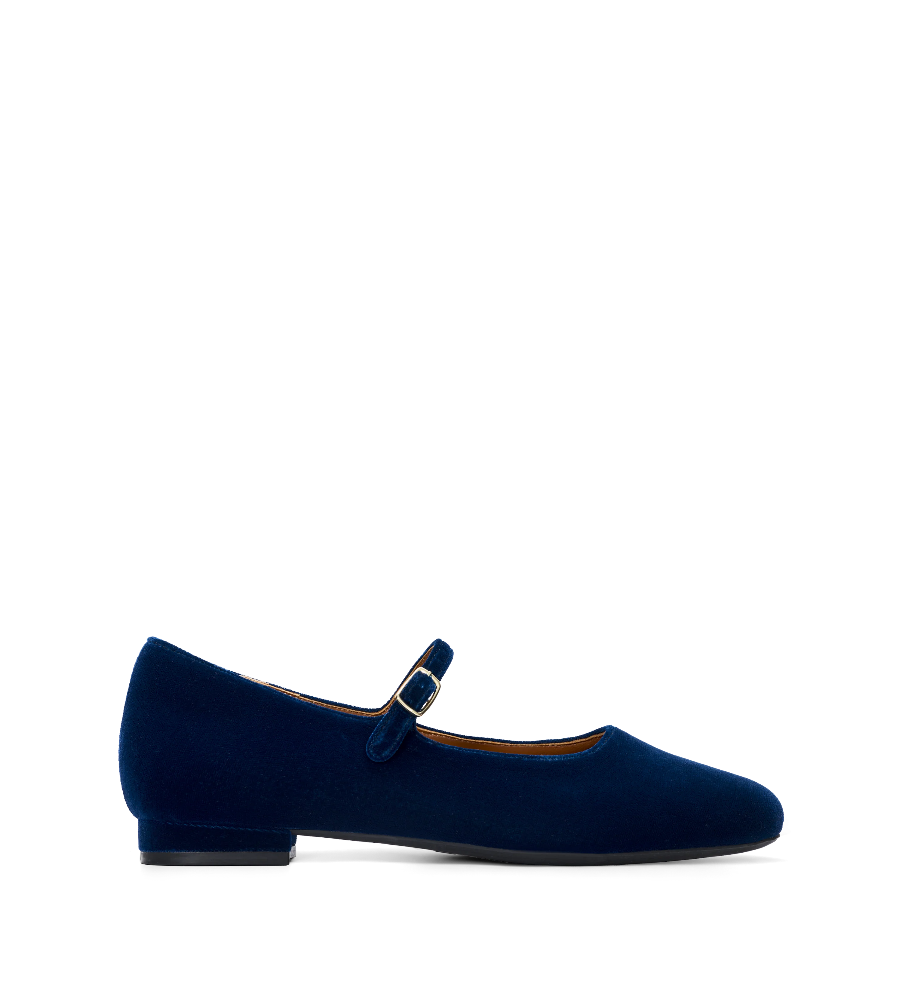 Whydah Deep Teal Blue Velvet Ballet Flats