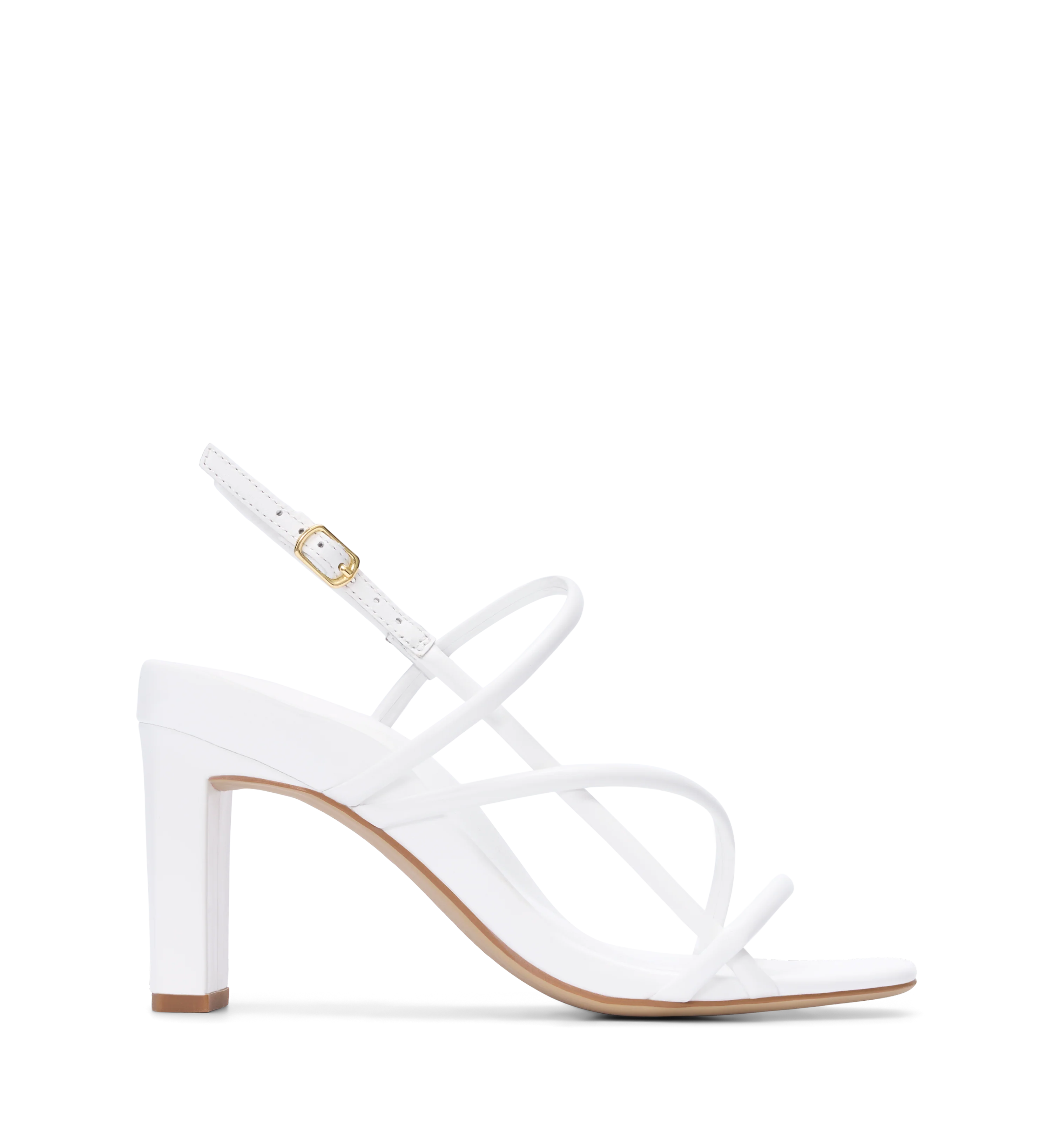 Godwit White Leather High Heels
