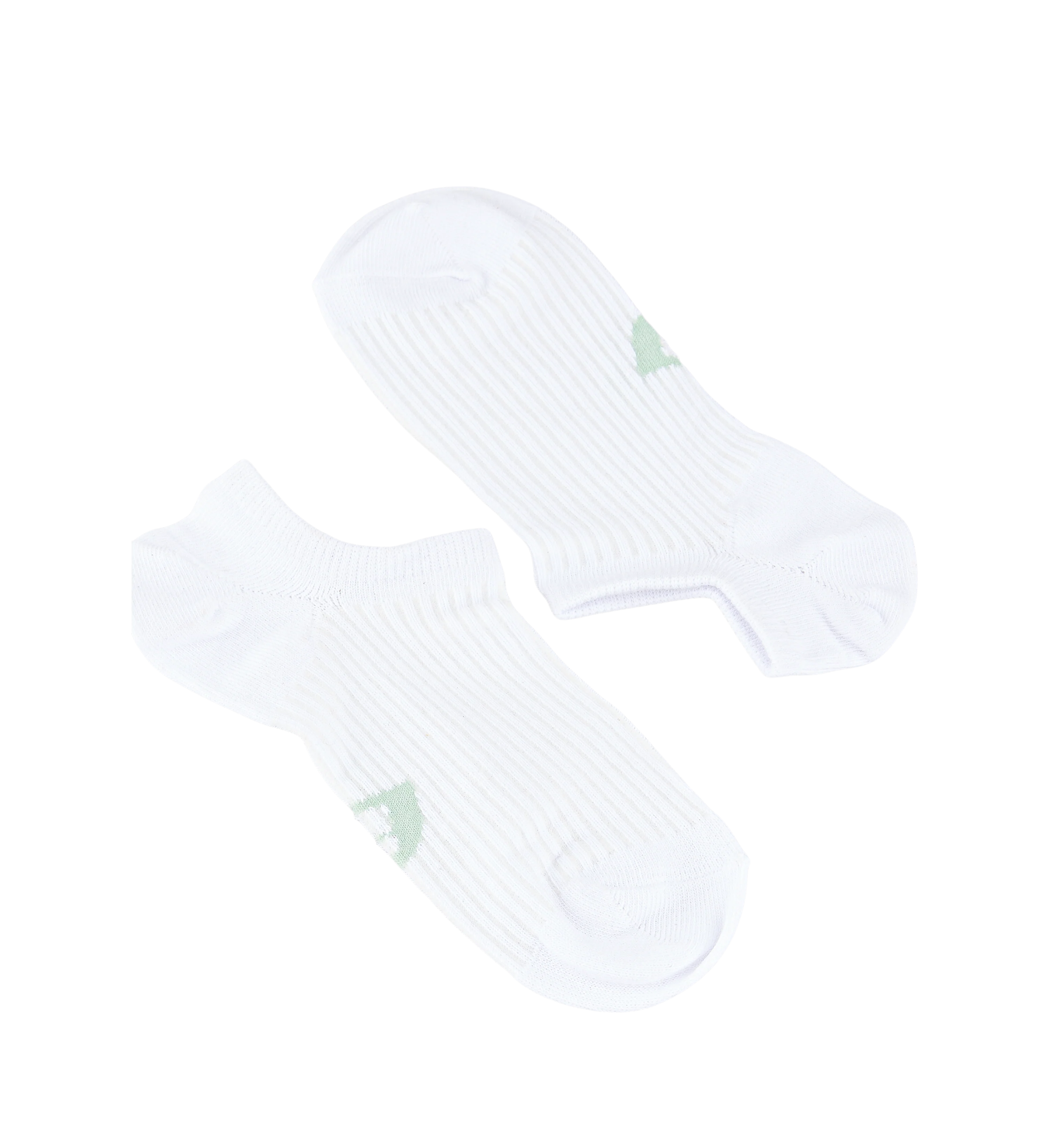 Womens Invisible Socks 3pk White Cotton Blend