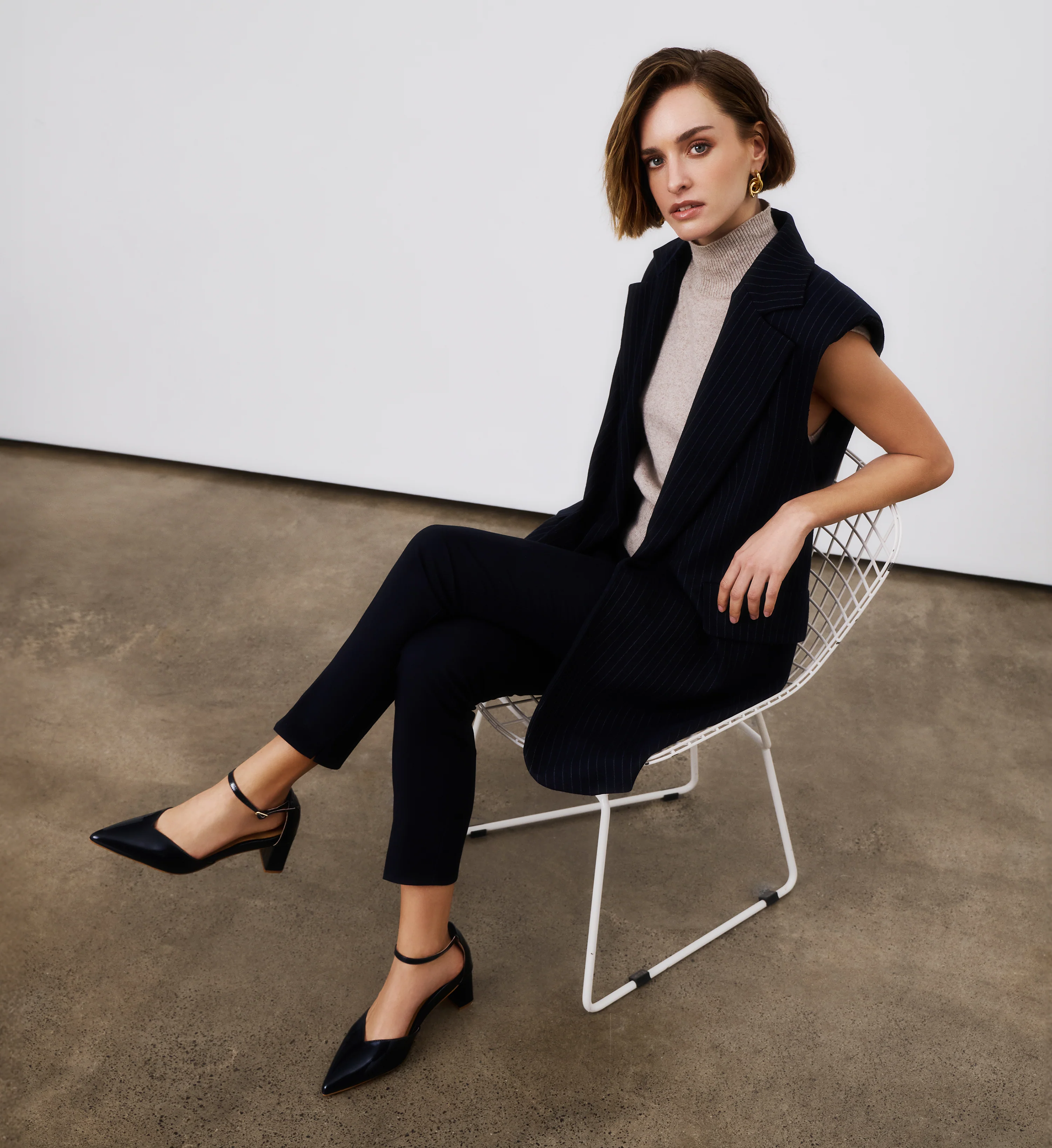 Buteo Navy Patent Leather Low Heels