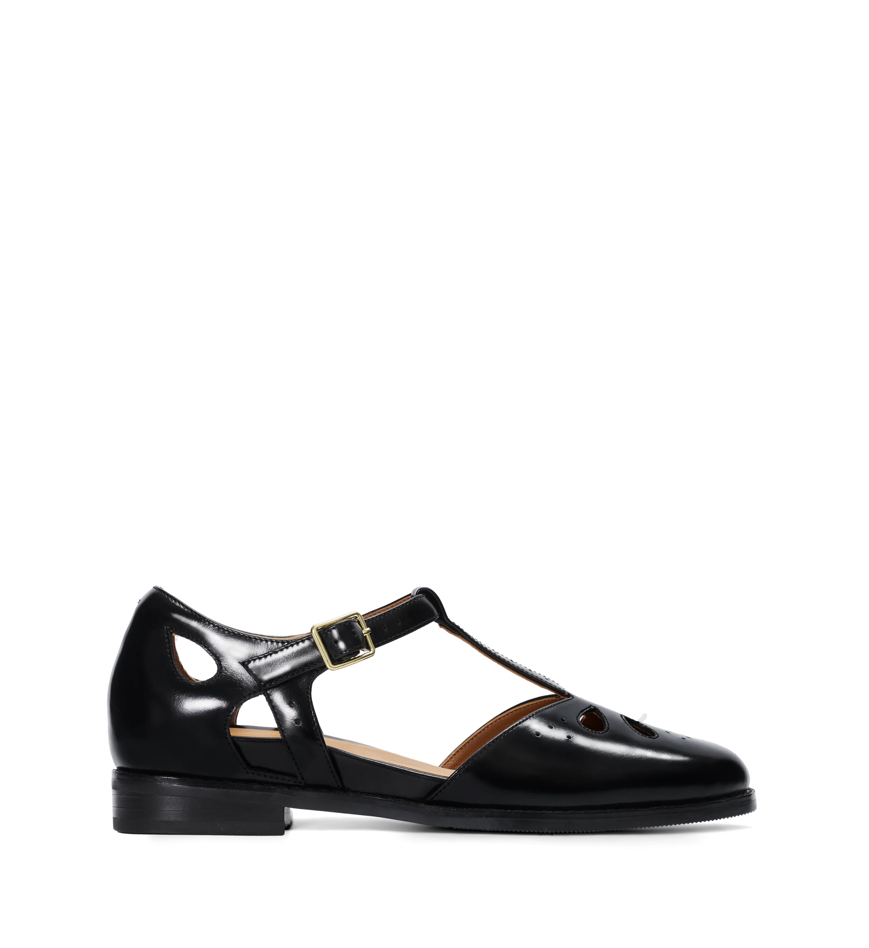 Goldcrest Black Leather Corporate Flats