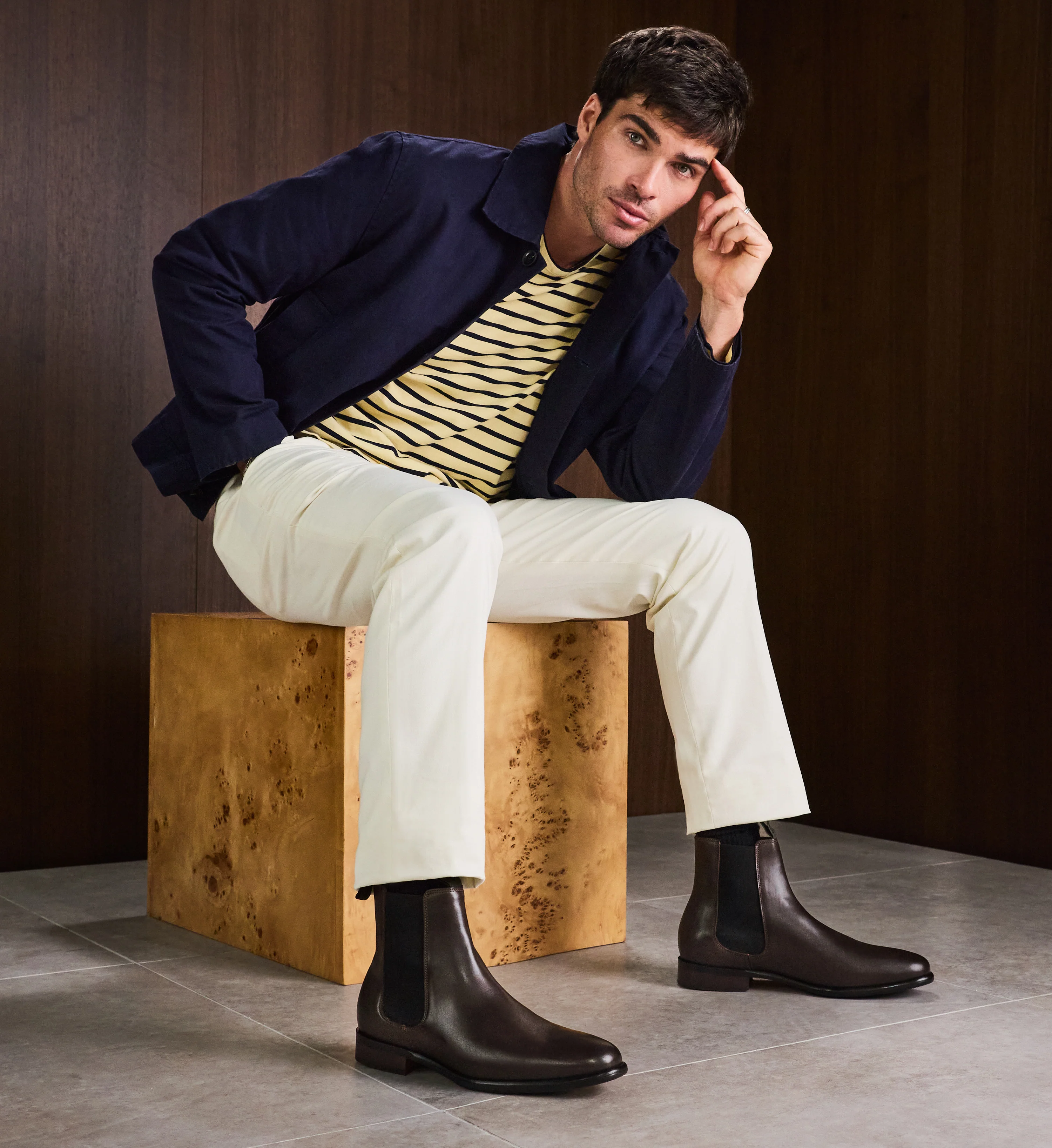 Thallium Chocolate Leather Boots