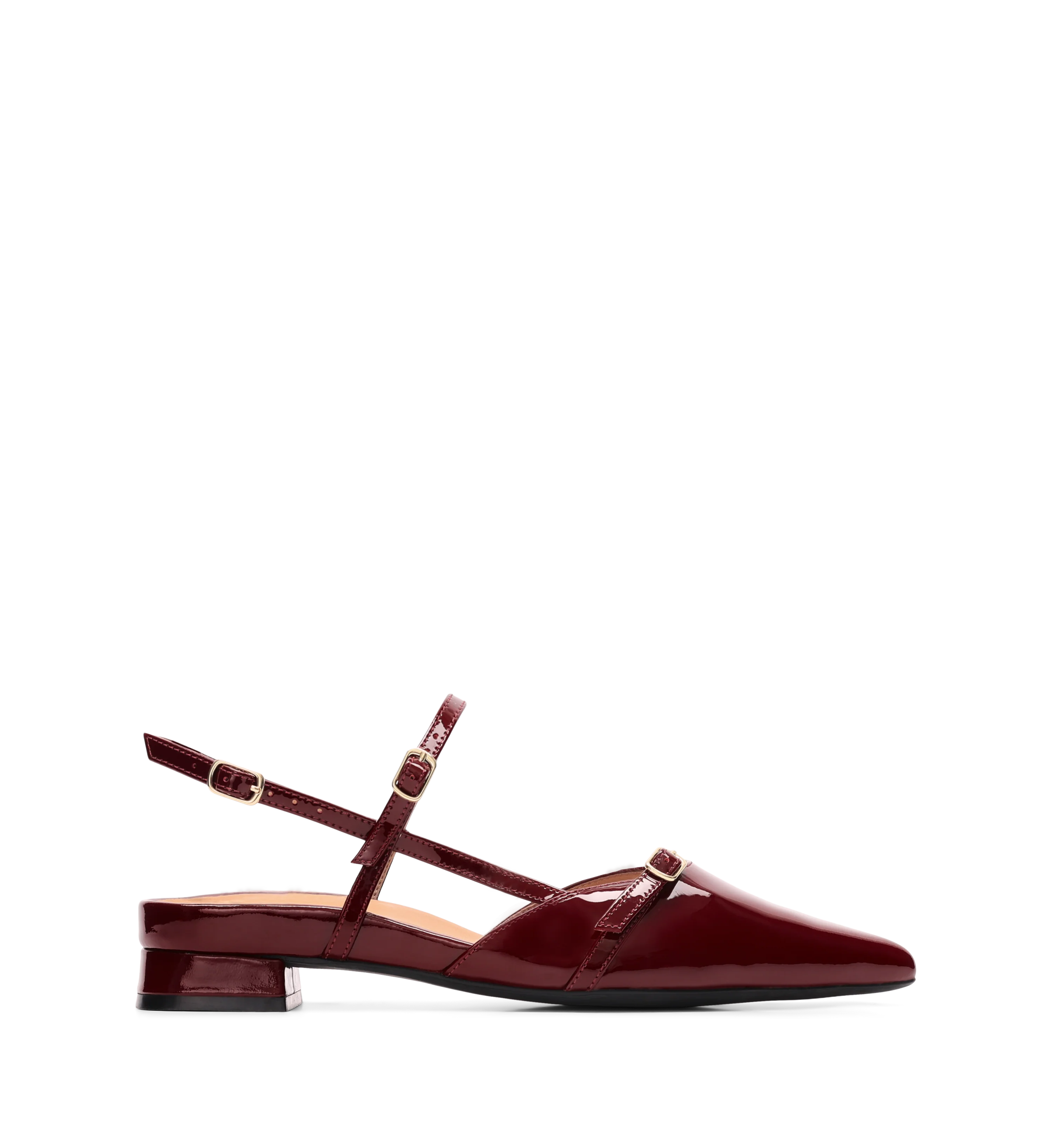 Firecrown 2 Dark Cherry Red Patent Leather Flats