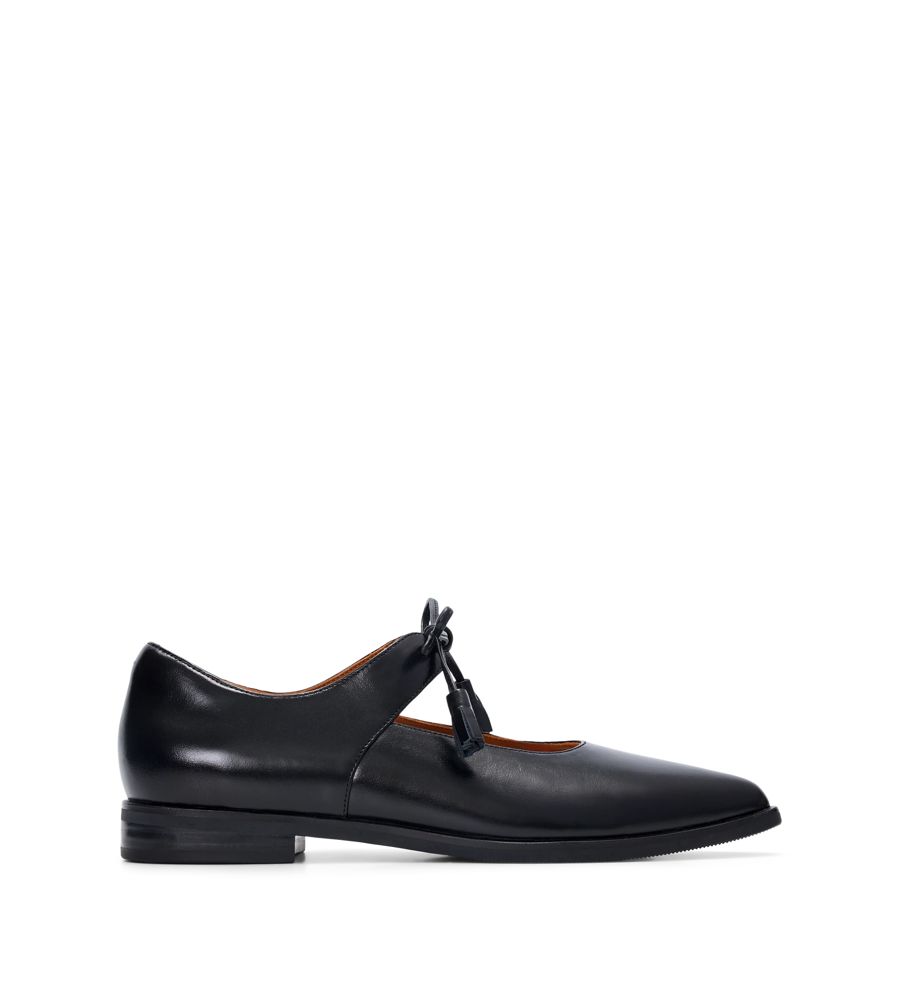 Amazona Black Leather Ballet Flats