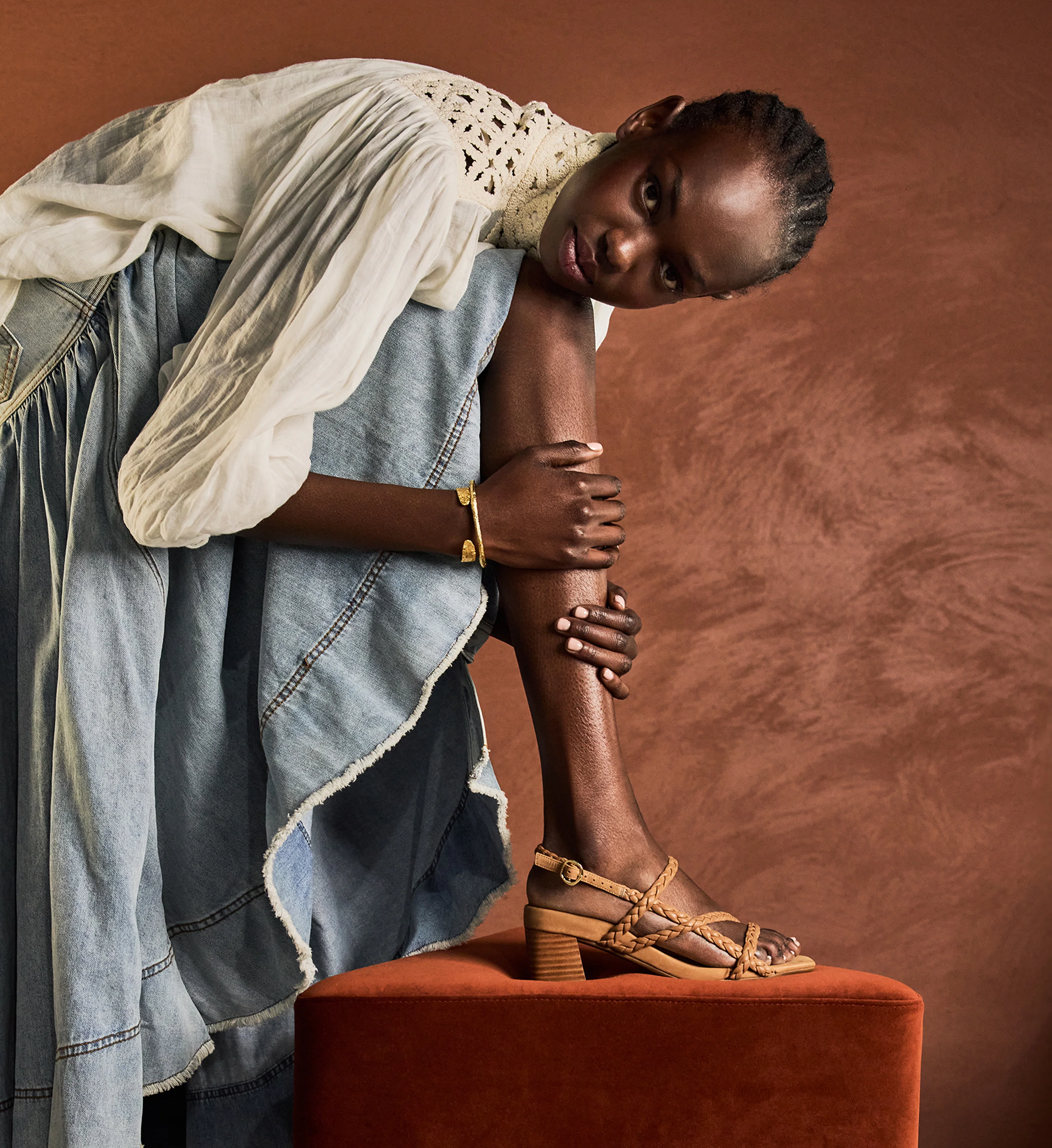 Huia Tan Leather Low Heels