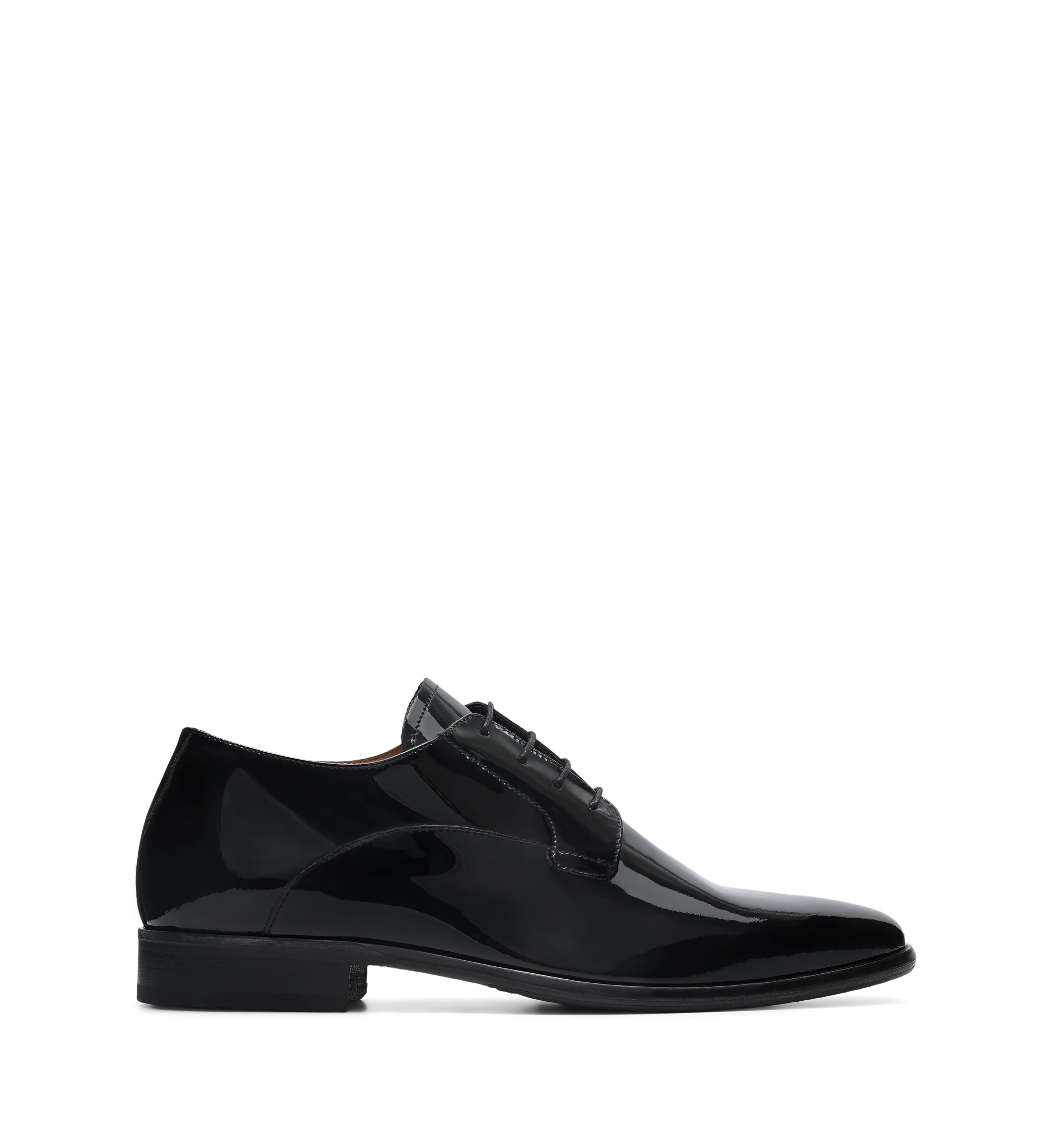 Carbon Black Patent Leather Lace Up Dress Shoes