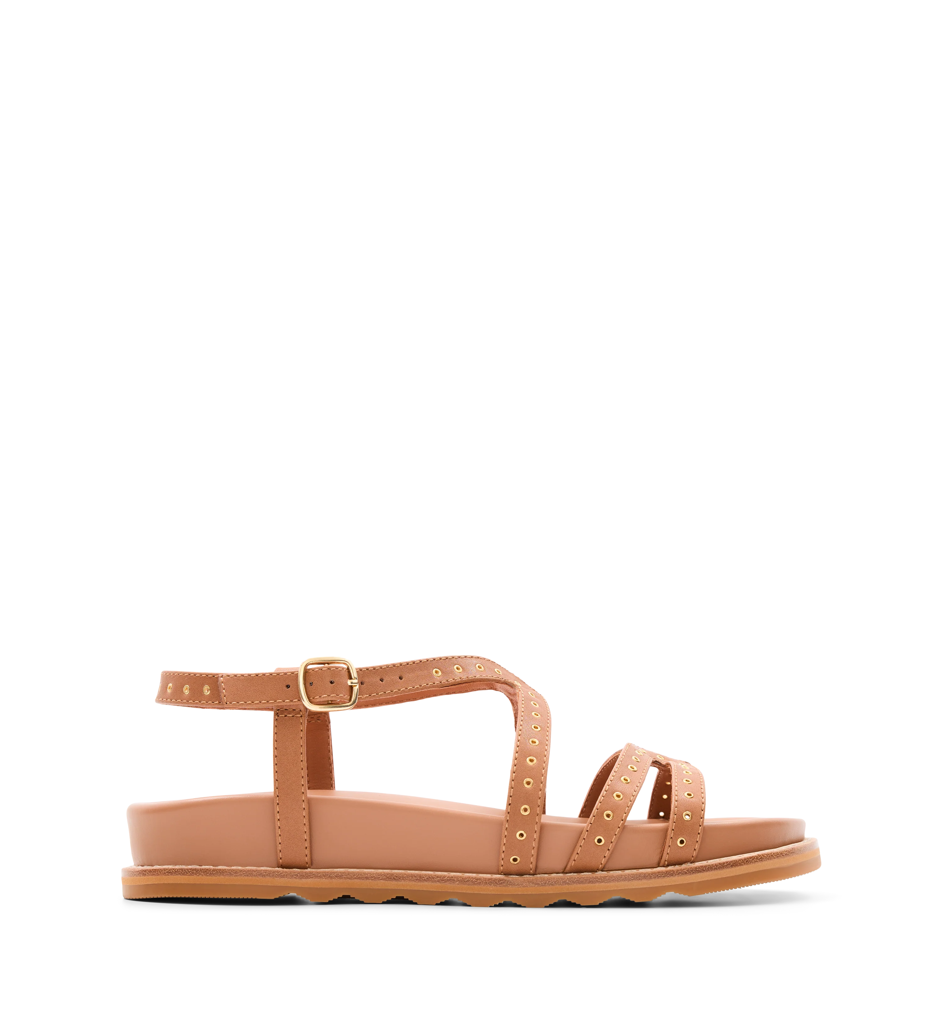 Kiwi Tan Leather Chunky Sandals