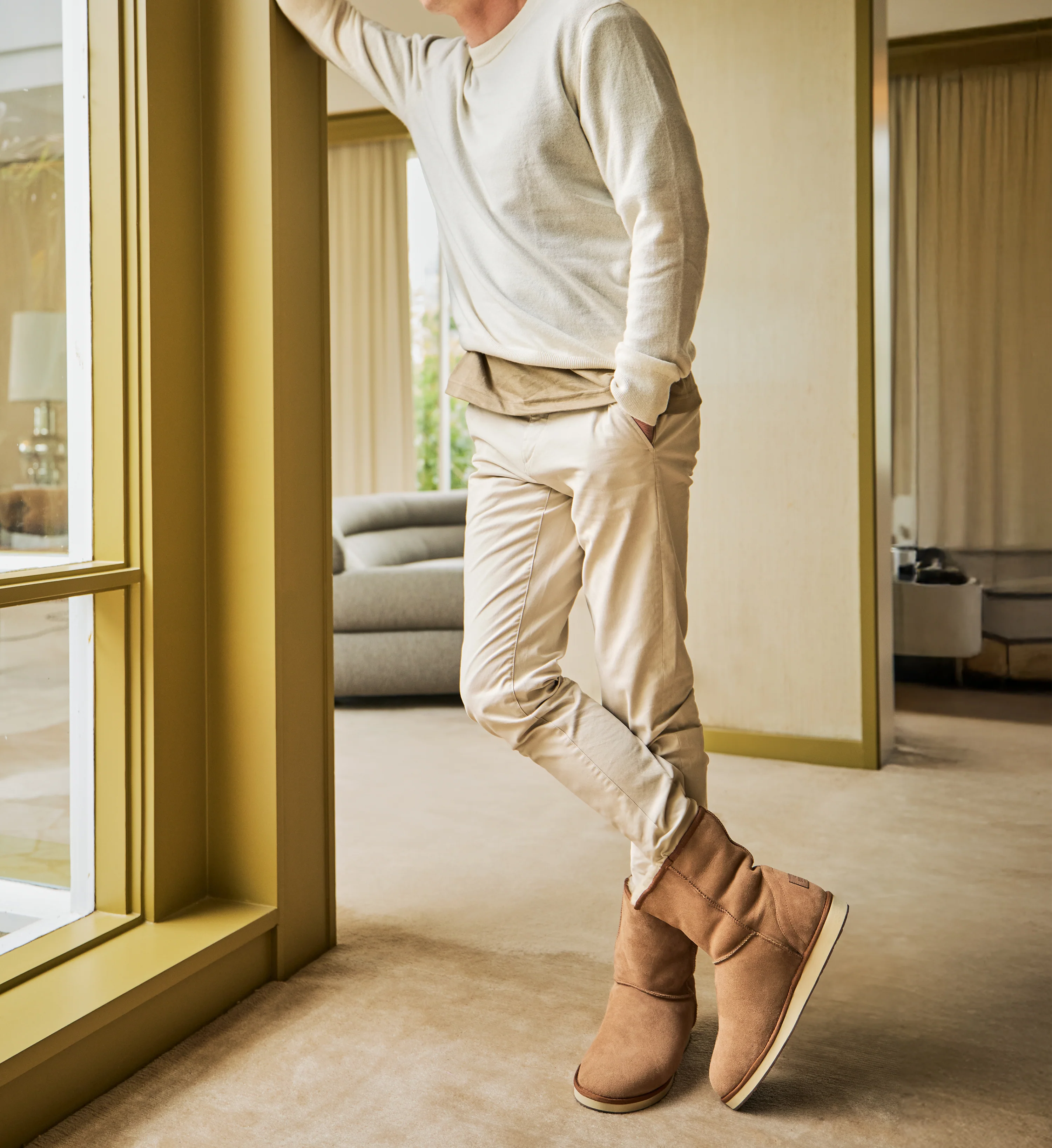 Cerium Classic Home Boot Chestnut Sheepskin Slippers