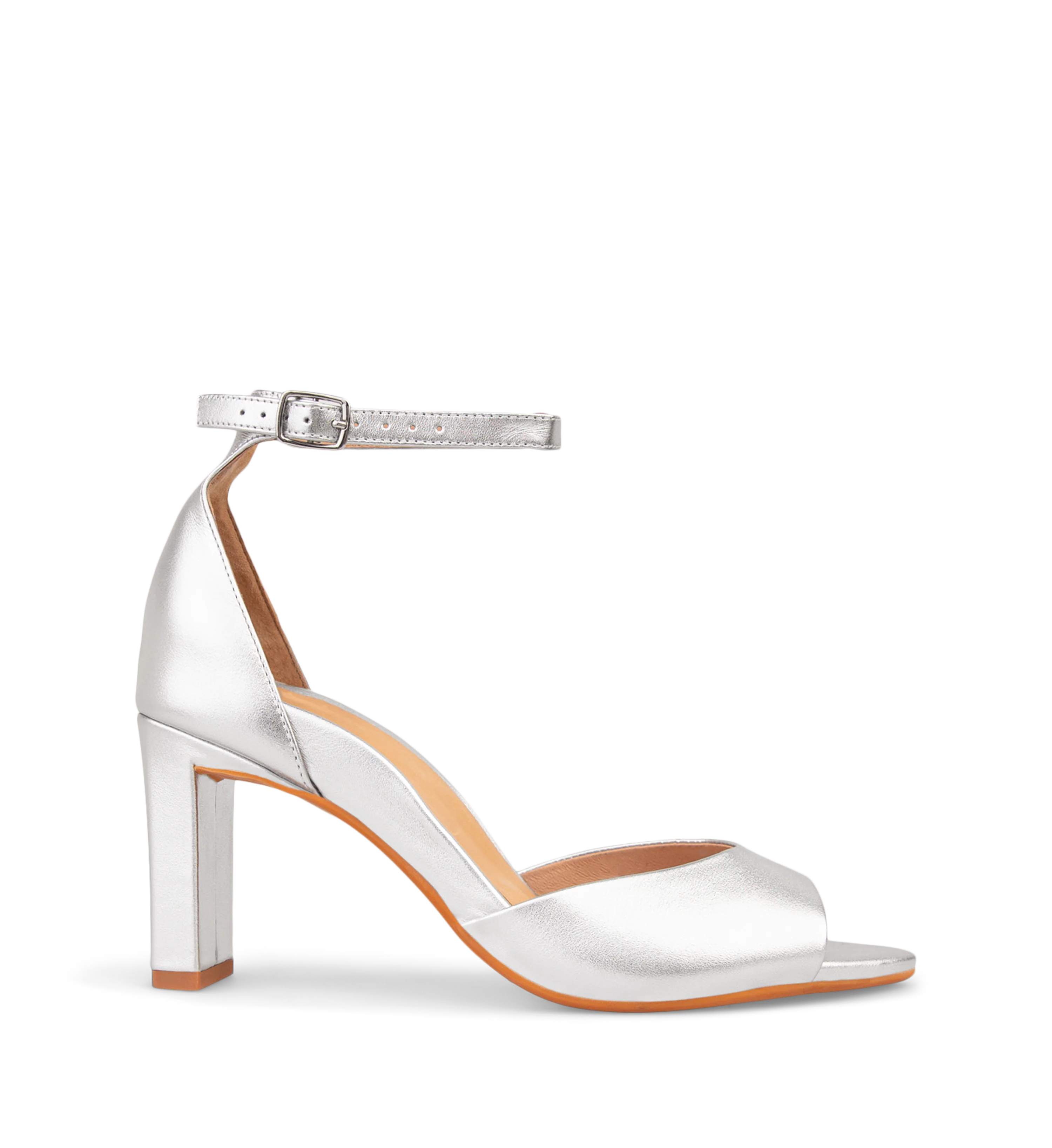 Falconet Silver Leather High Heels