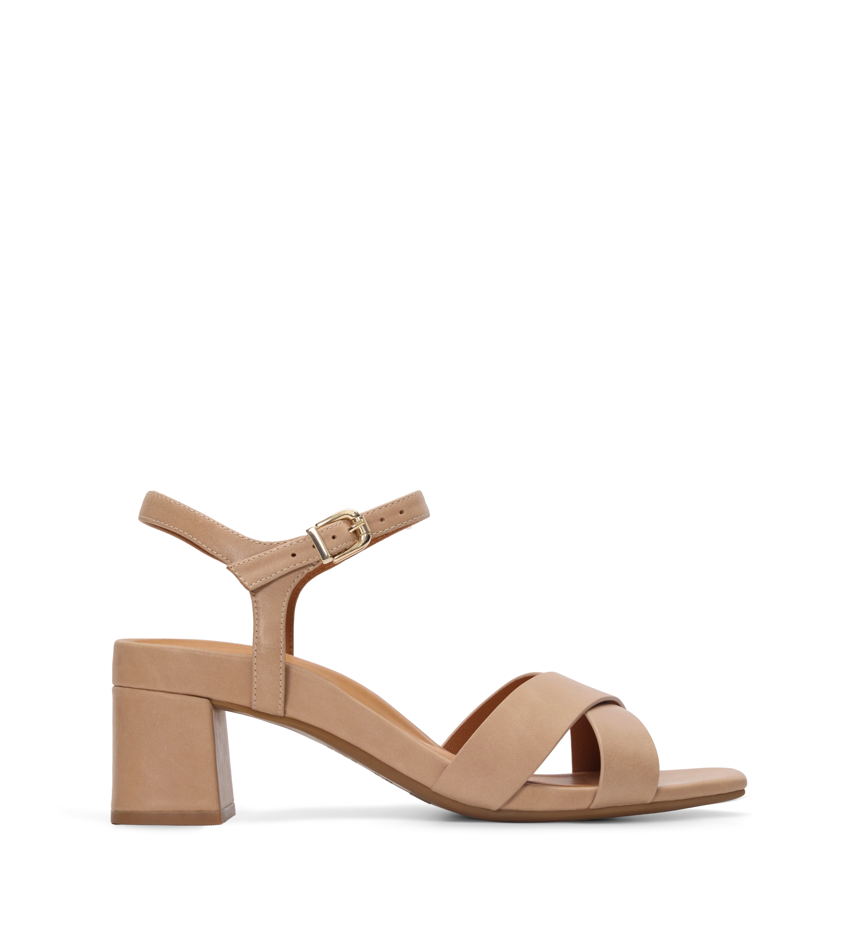 Corella Natural Leather Low Heels