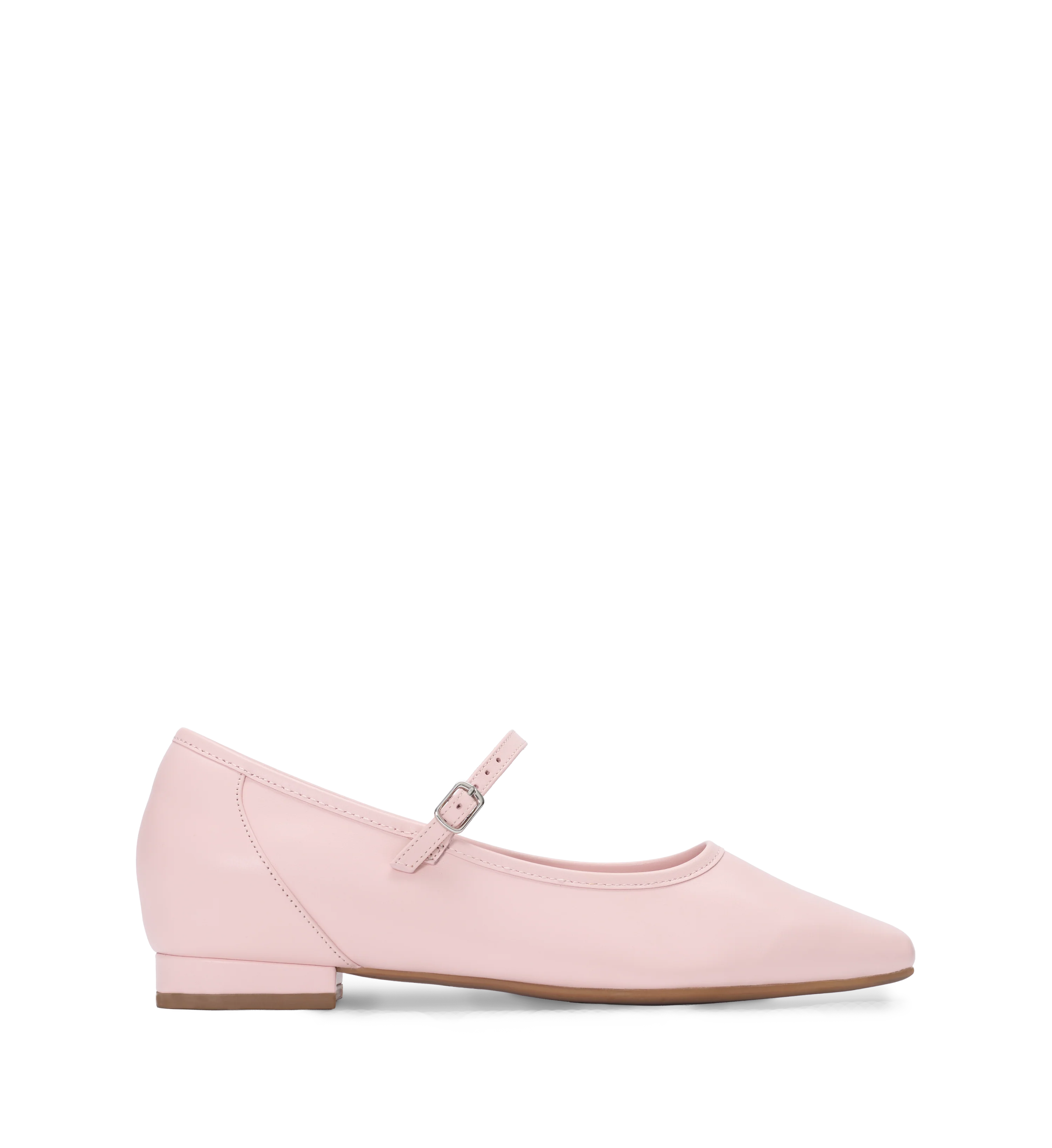 Surfbird Powder Pink Leather Ballet Flats