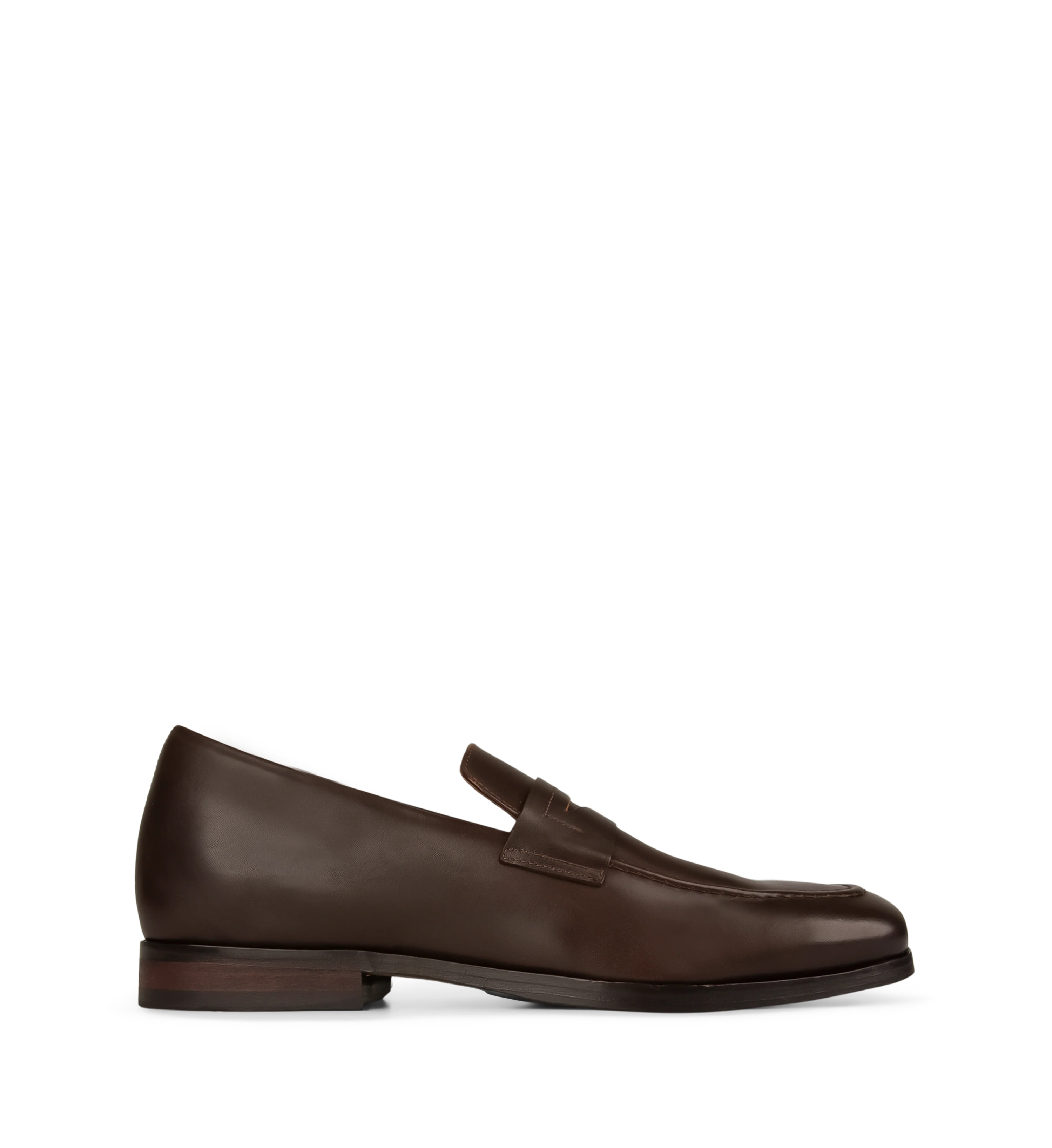 Samarium Chocolate Leather Loafers