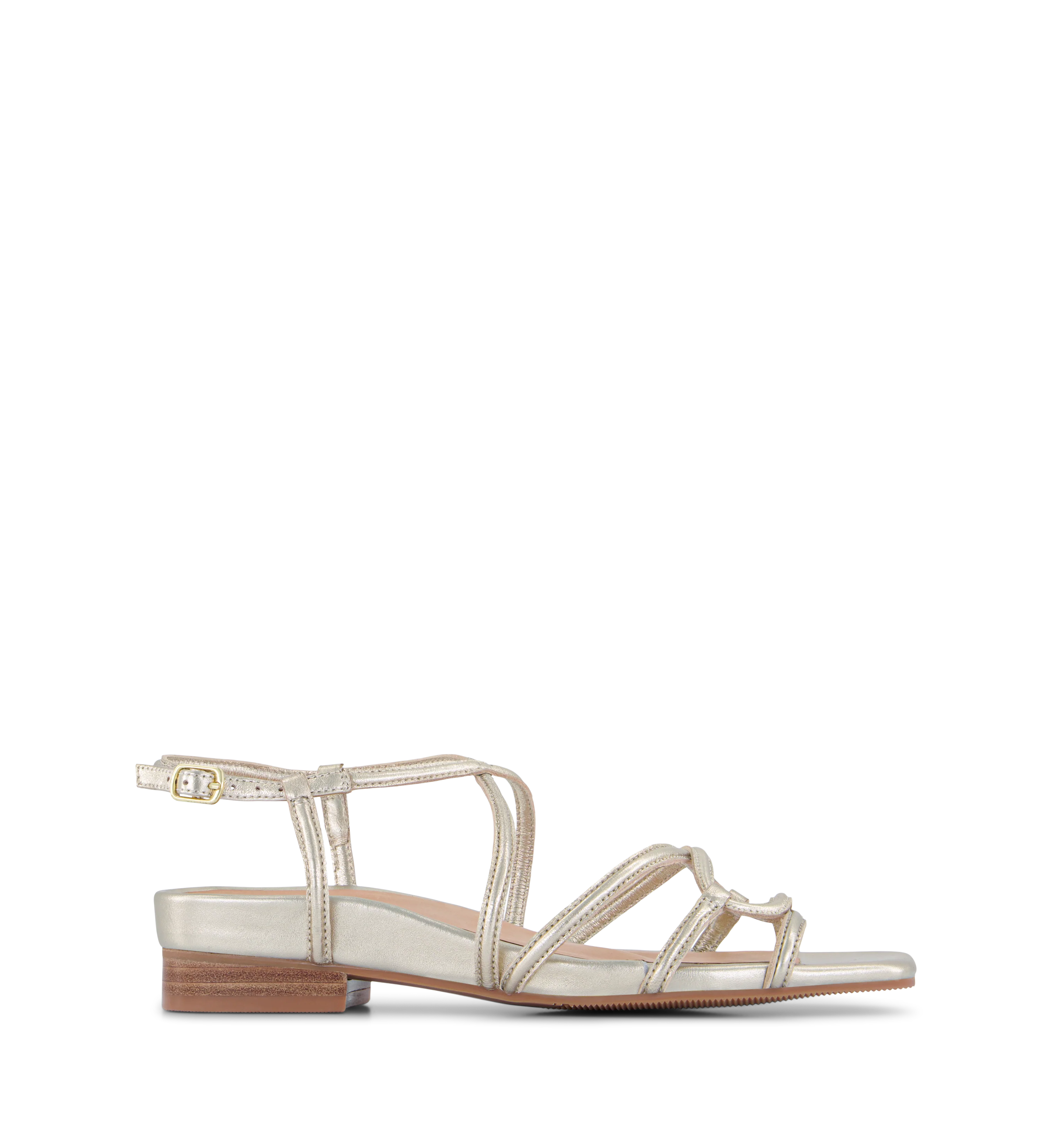 Sungrebe Soft Gold Leather Sandals