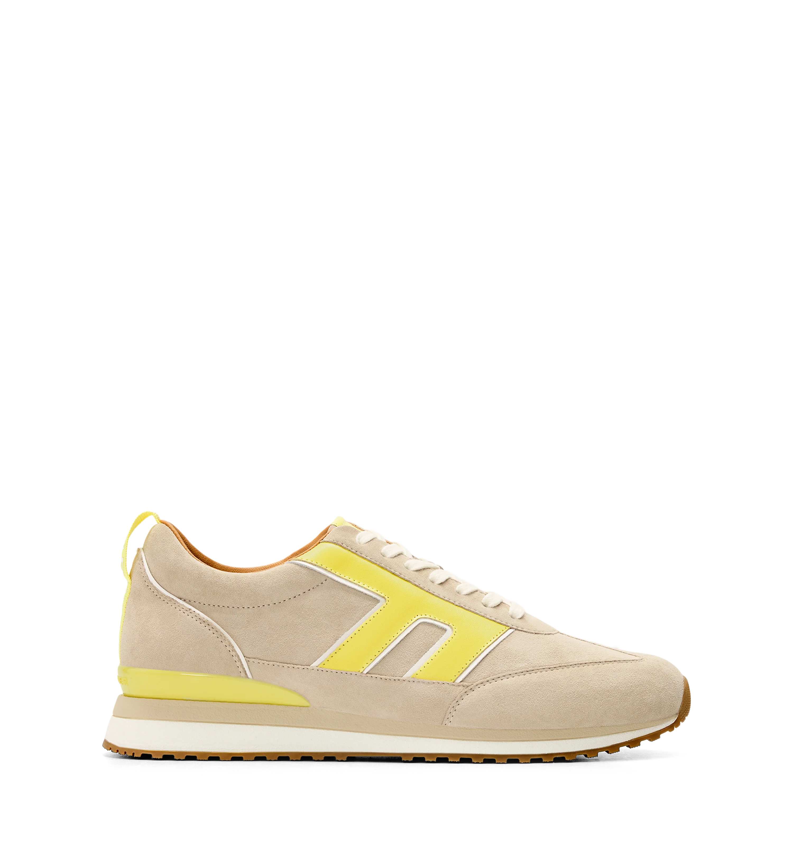 Stork Light Taupe Mix Leather & Suede Sneakers