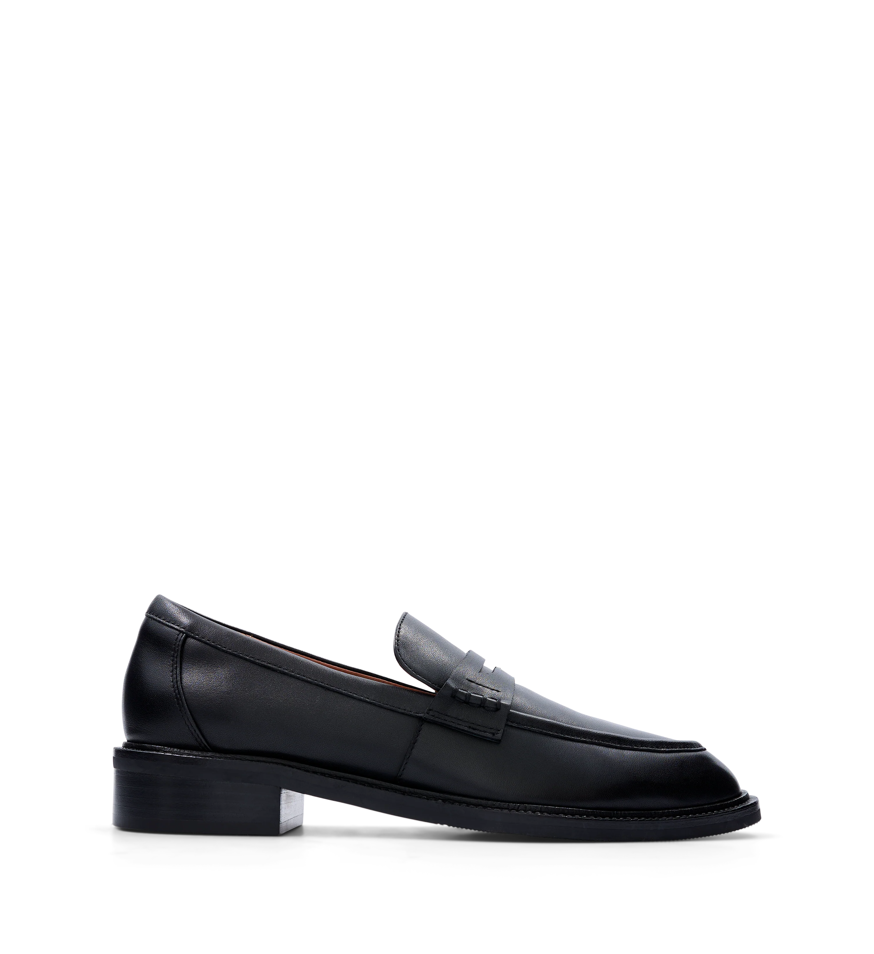 Capito Black Leather Loafers