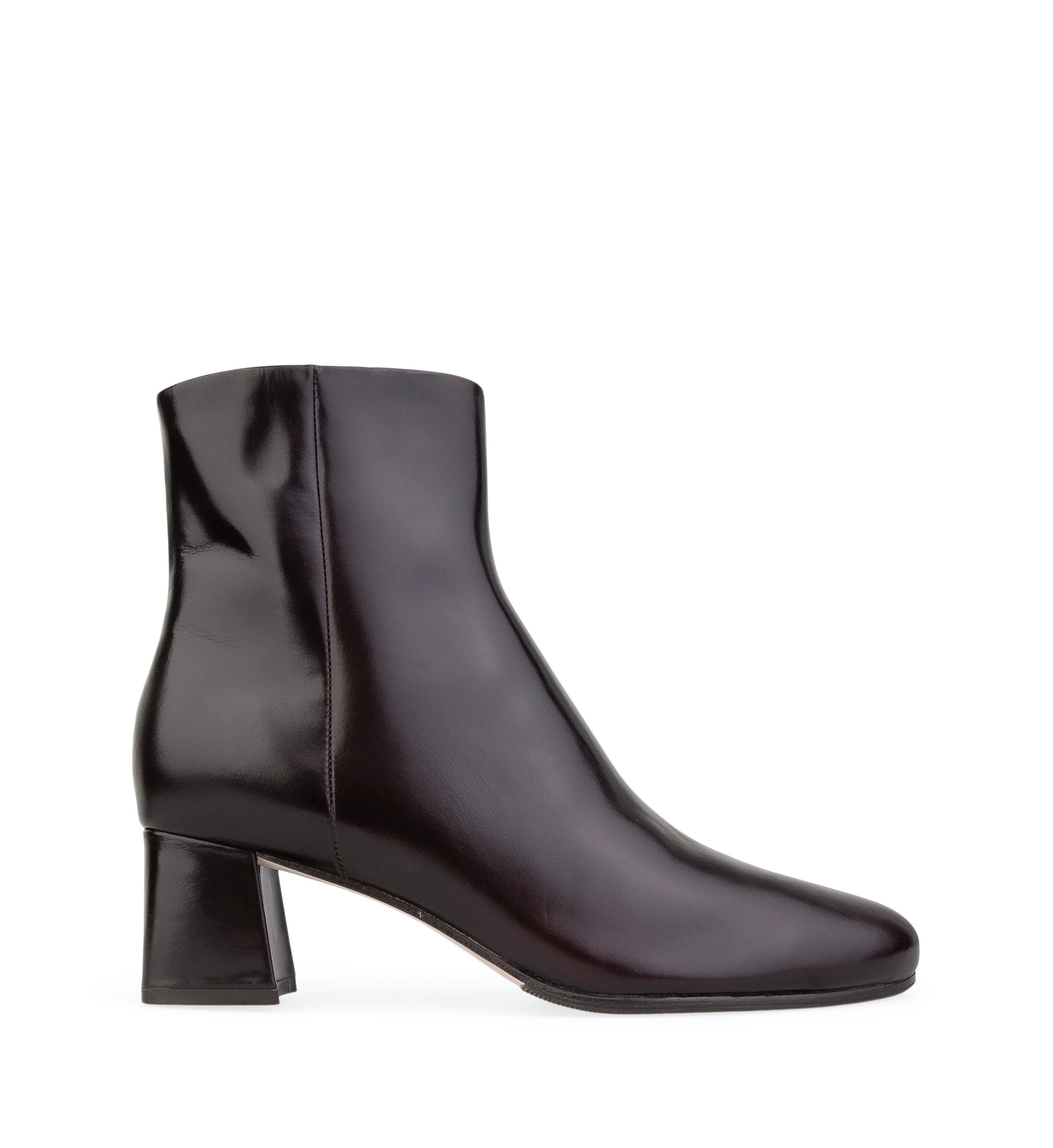 Tachuri Dark Oak Boxed Leather Ankle Boots