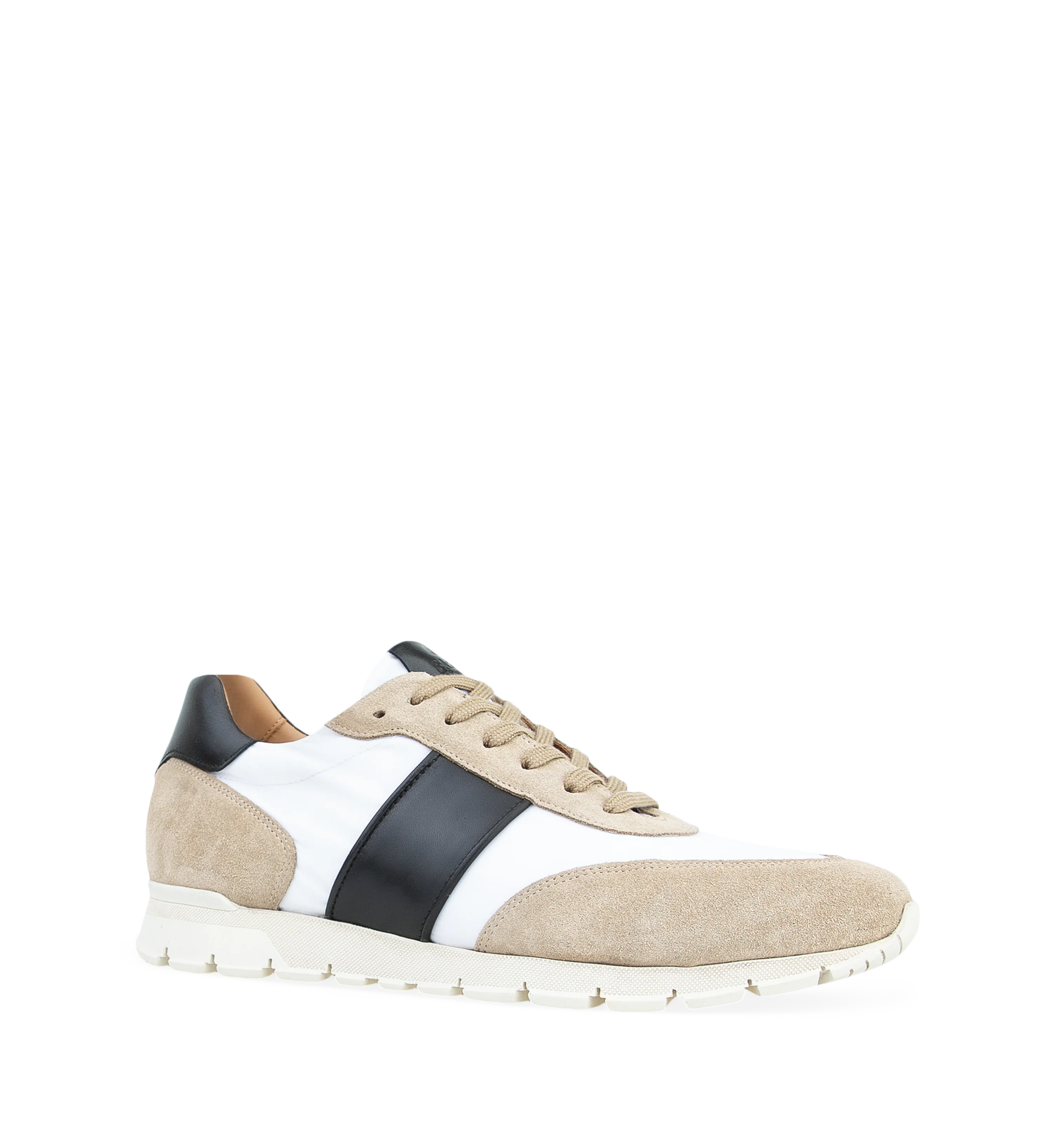 Erbium Black & White Ripstop & Nubuck Sneakers