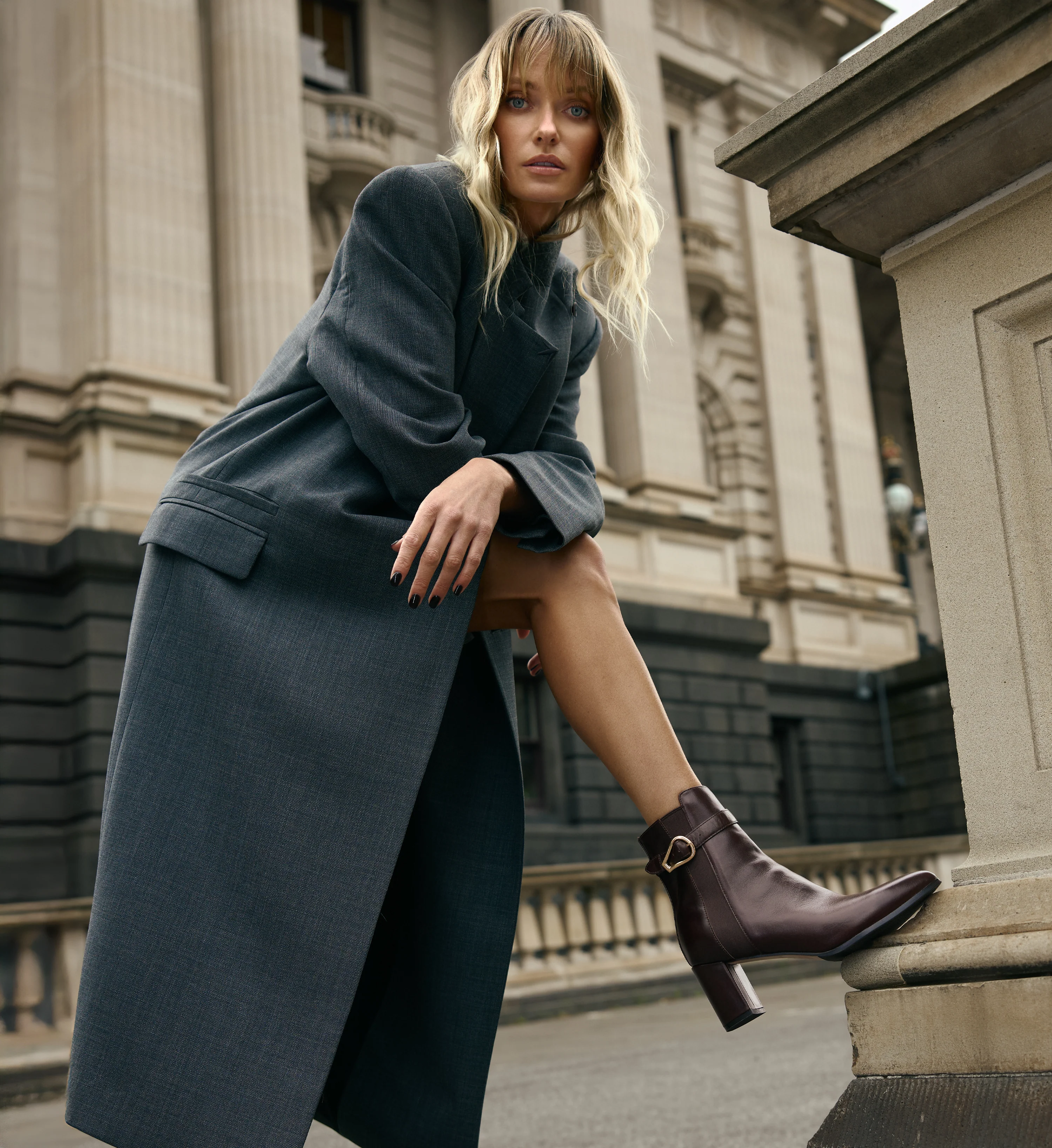 Snowcap Mahogany Brown Boxed Leather Heeled Boots