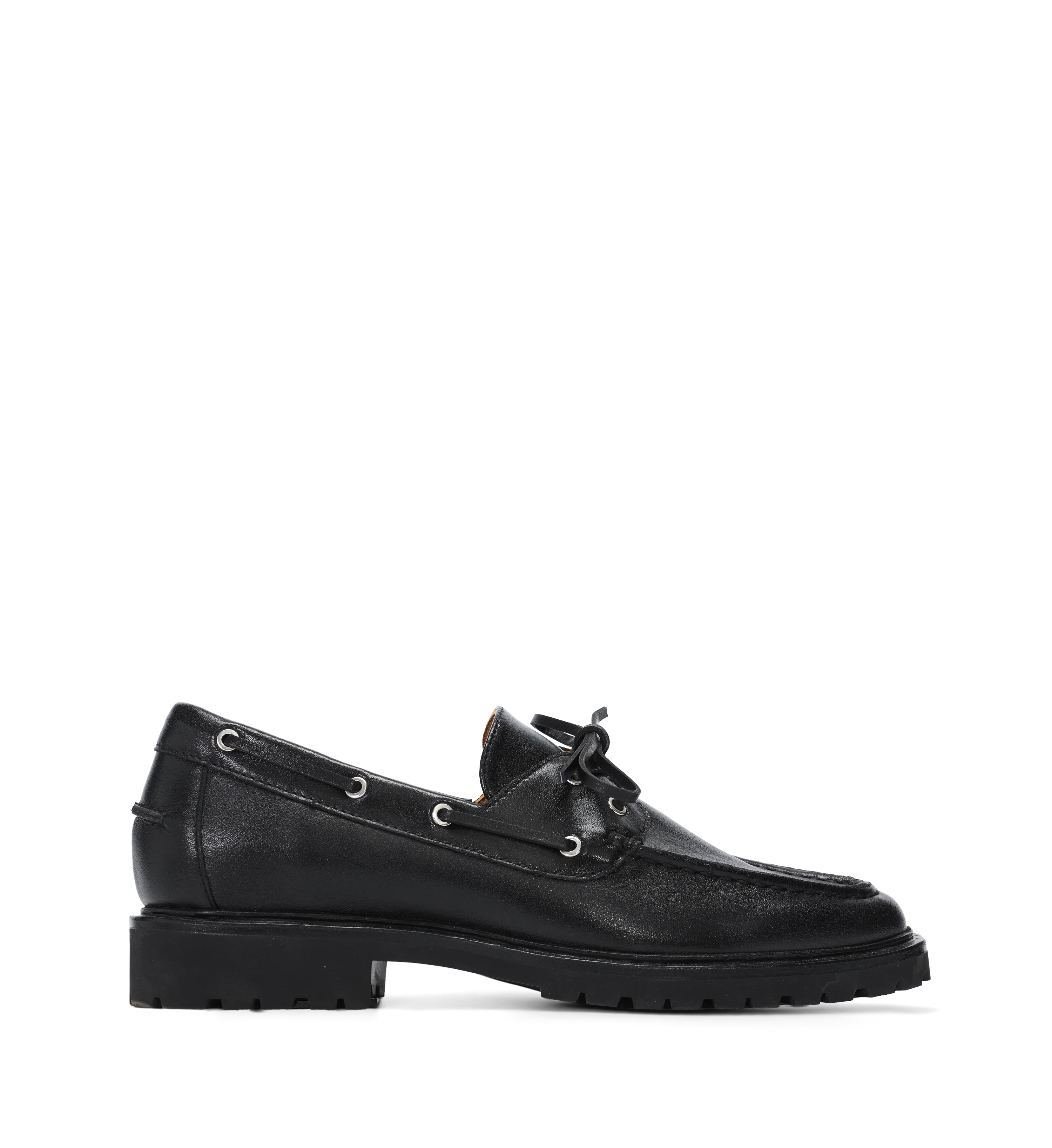 Tattler Black Leather Loafers