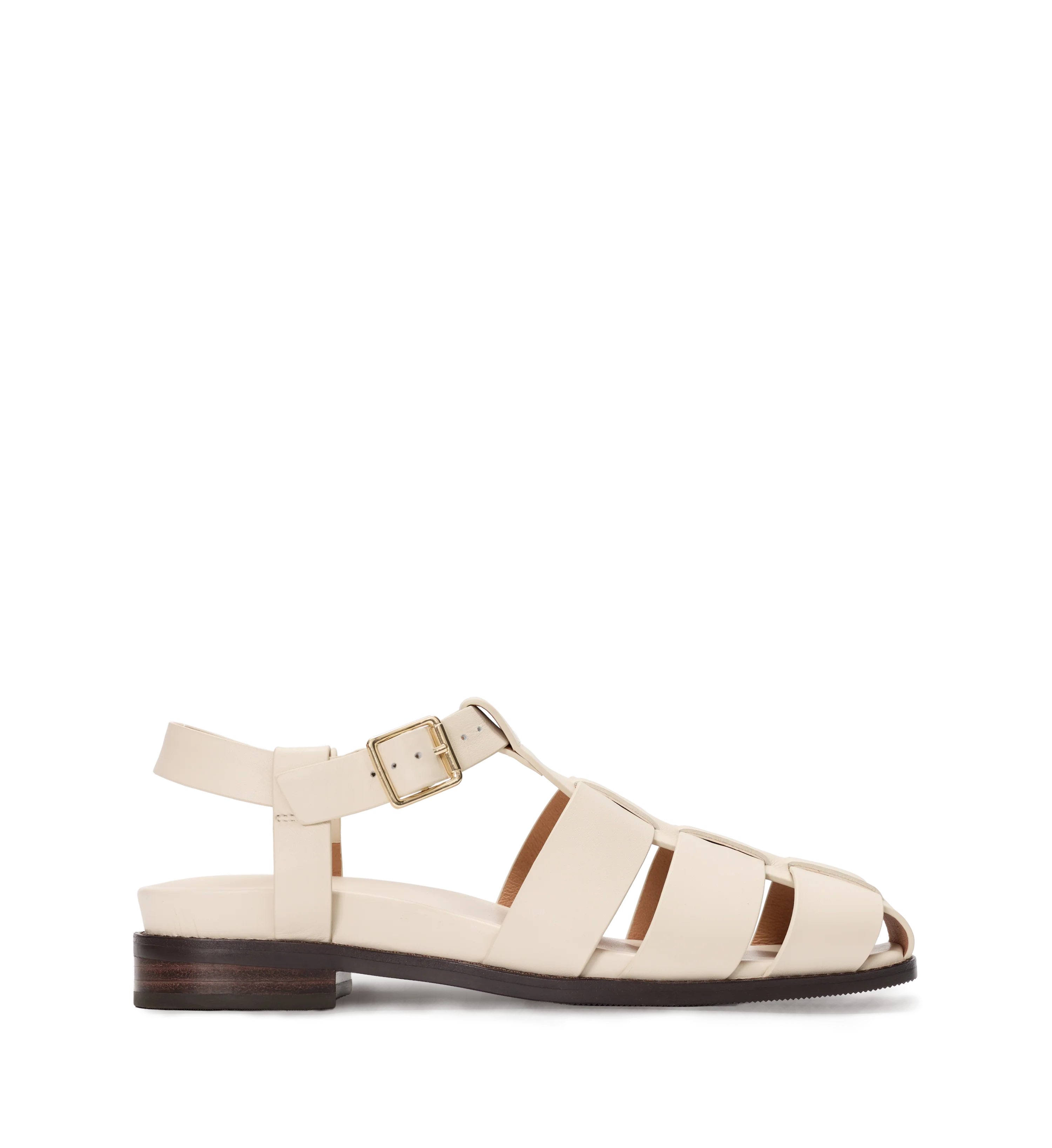 Arenaria Ecru Leather Casual Flats