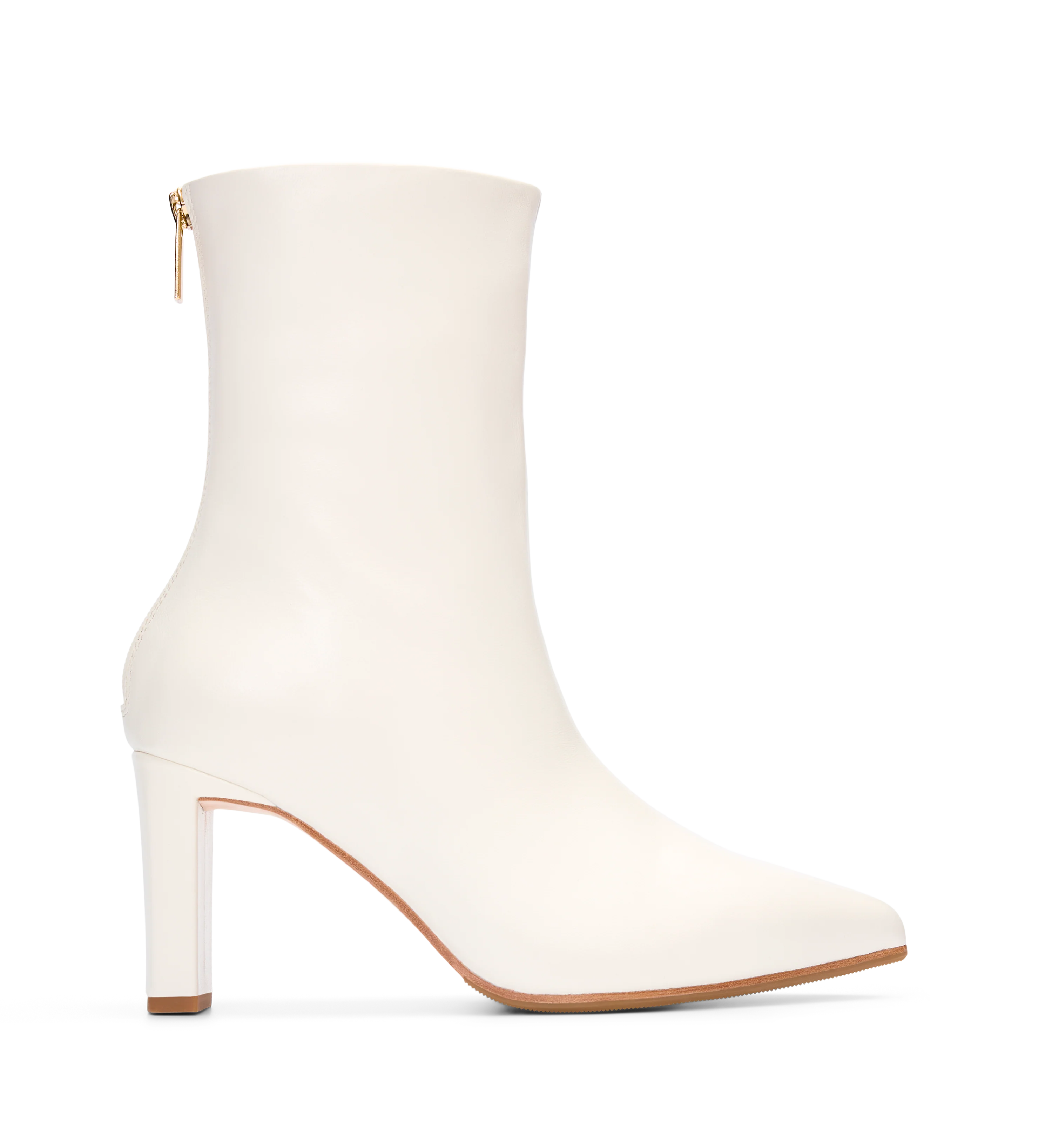 Mino Off White Leather Heeled Boots