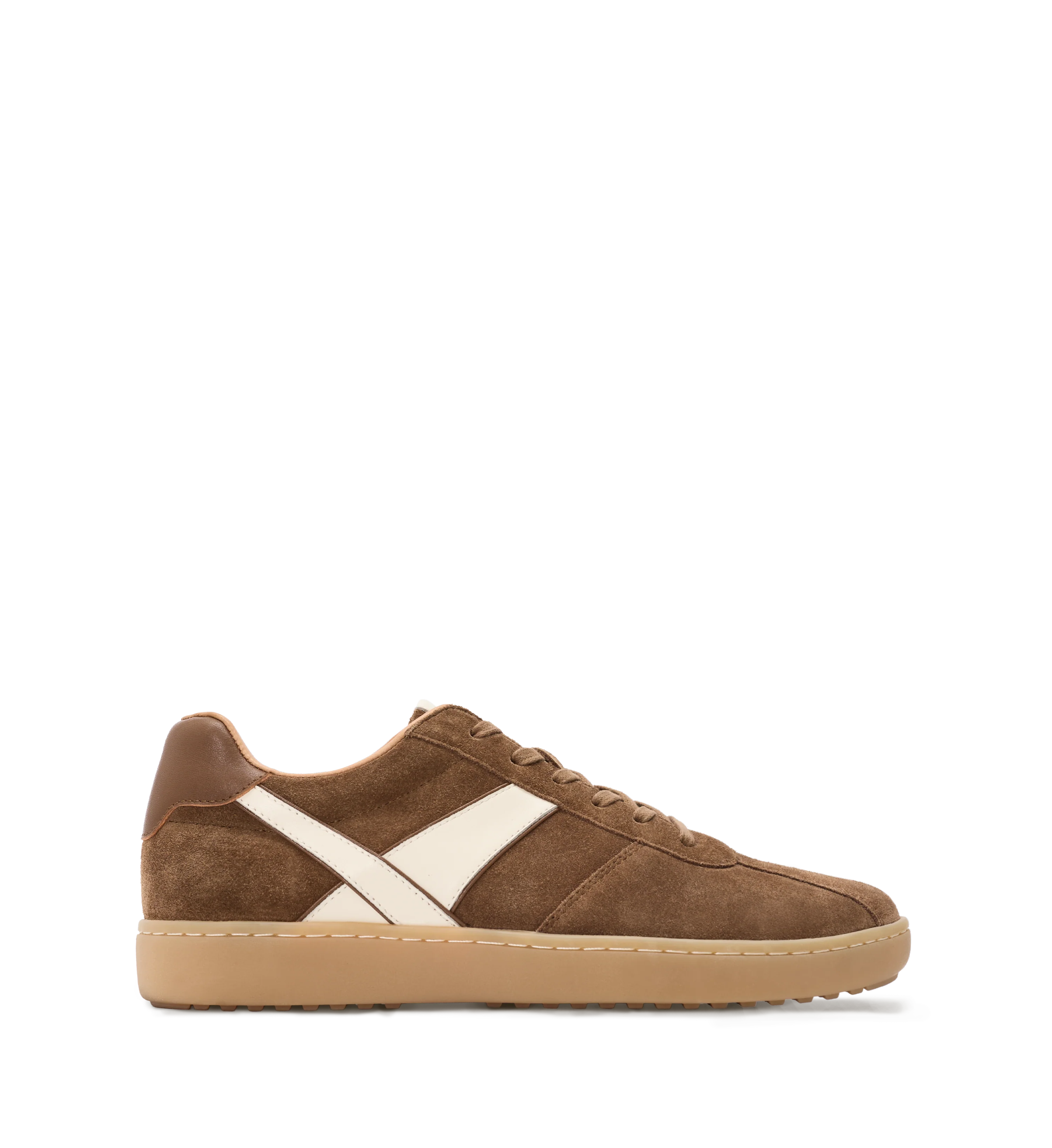 Ardeola Tan Suede & Ecru Leather Sneakers