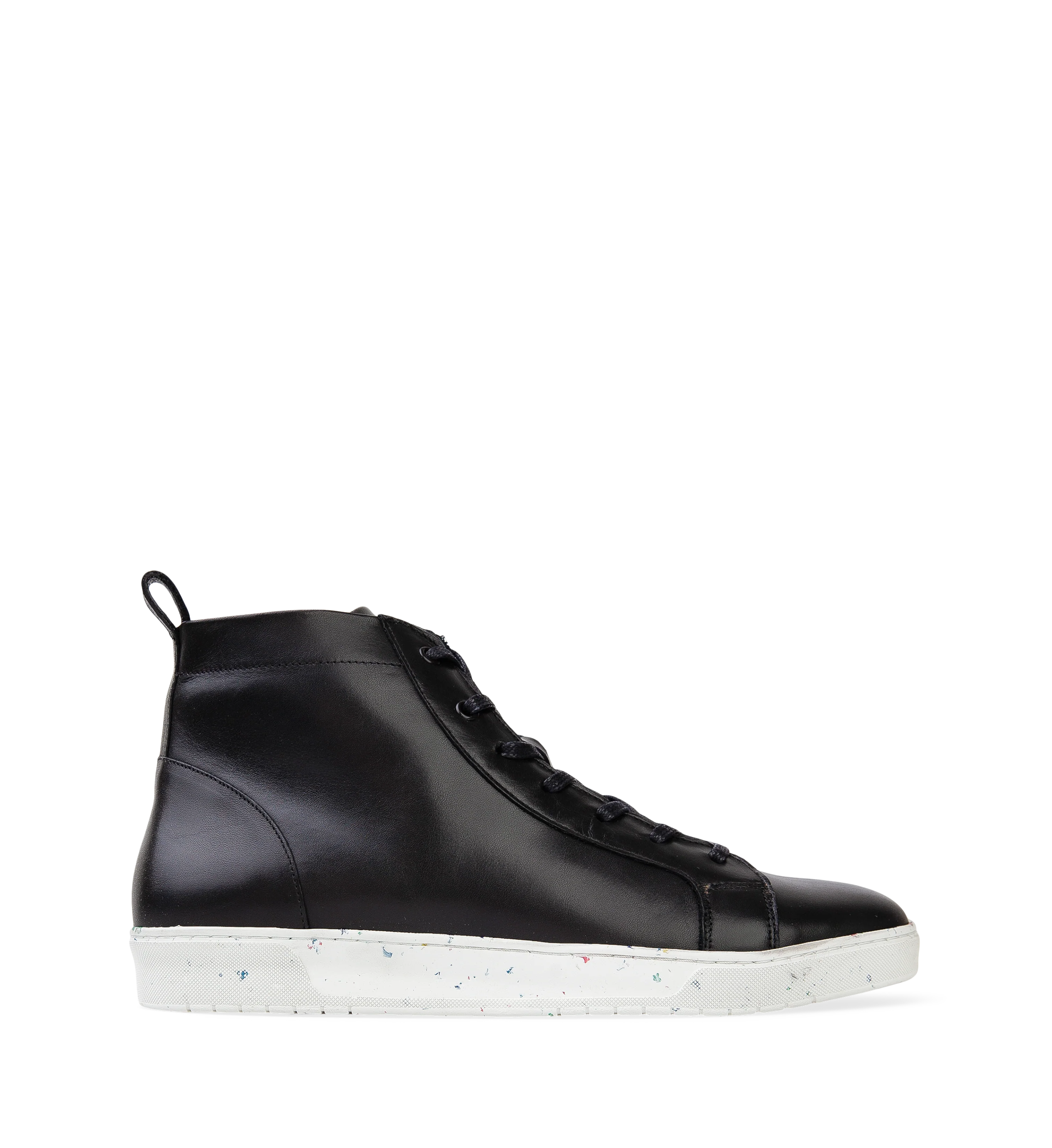 Fermium Black Leather Sneakers