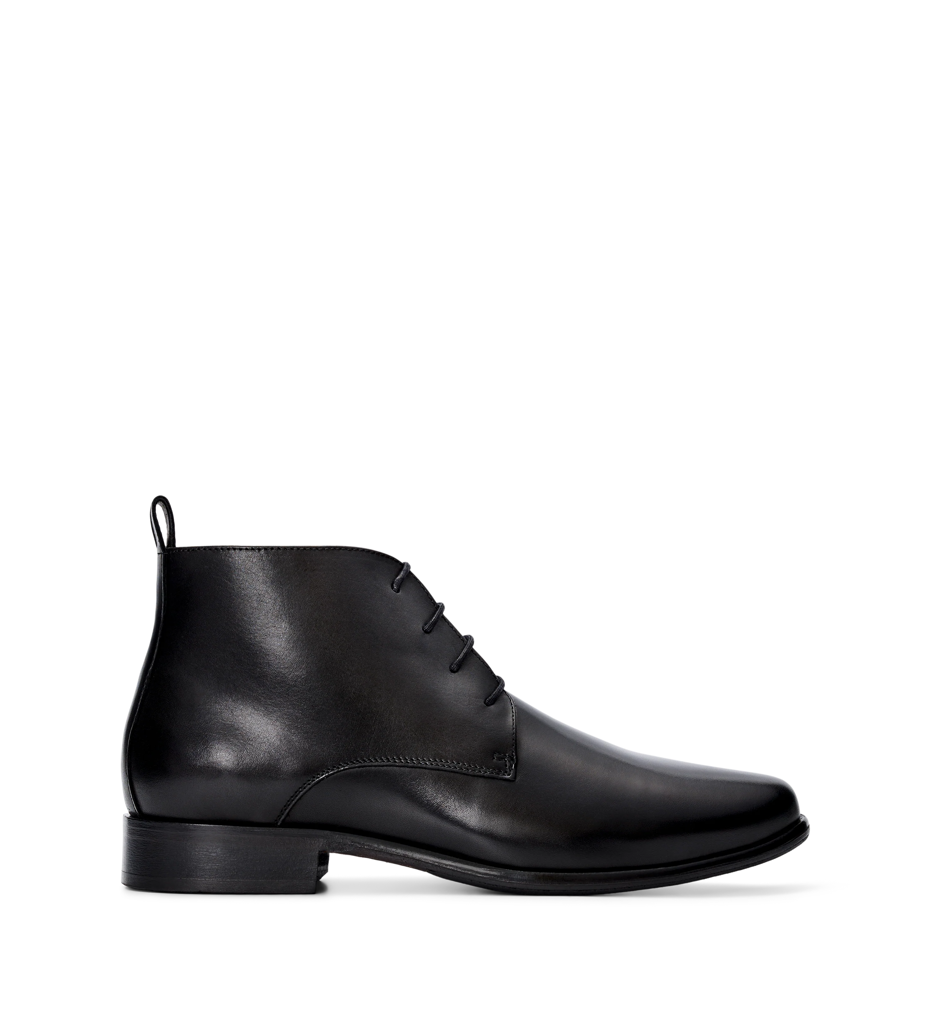 Dubnium Black Leather Boots