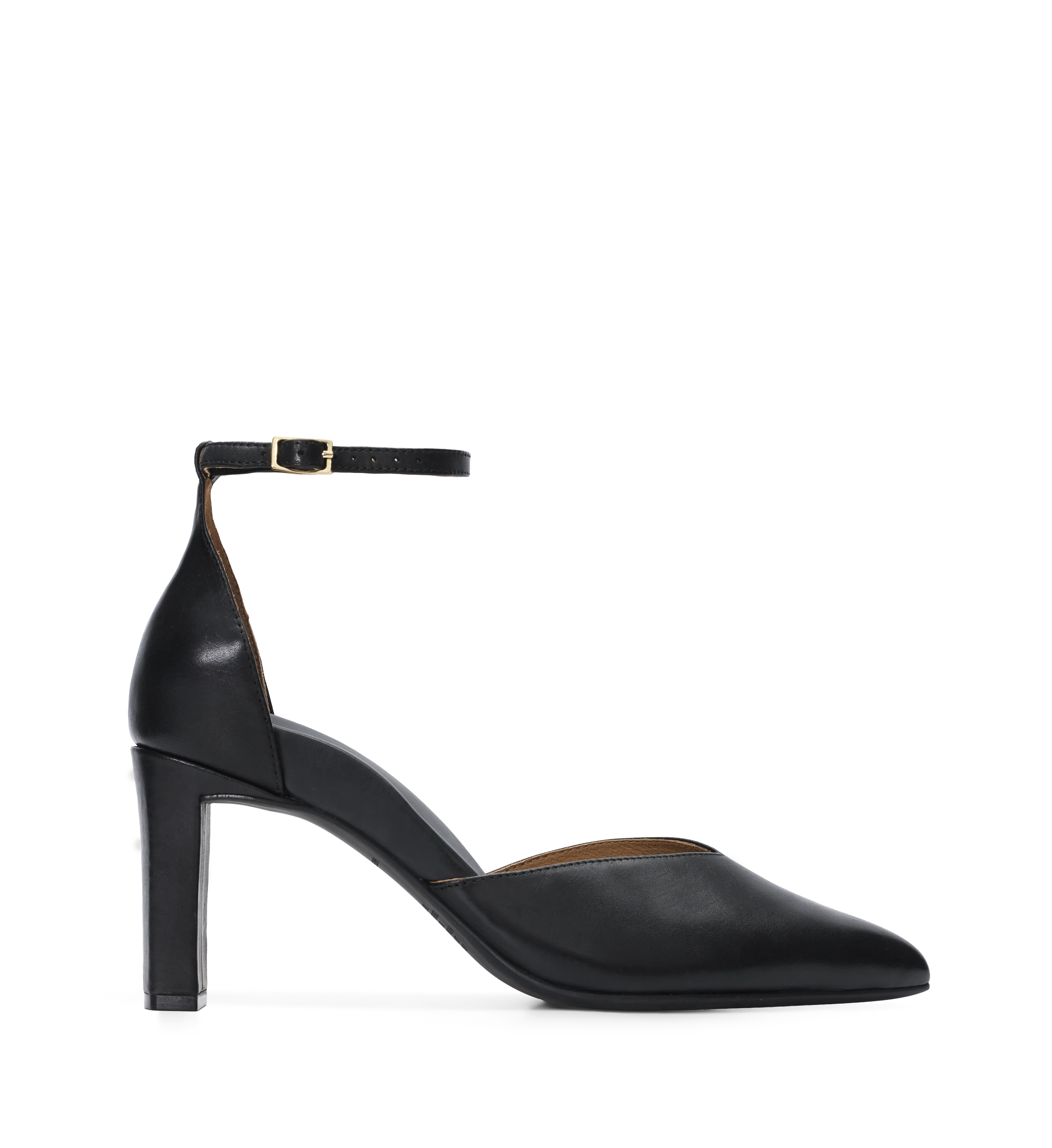 Kamao Black Leather High Heels