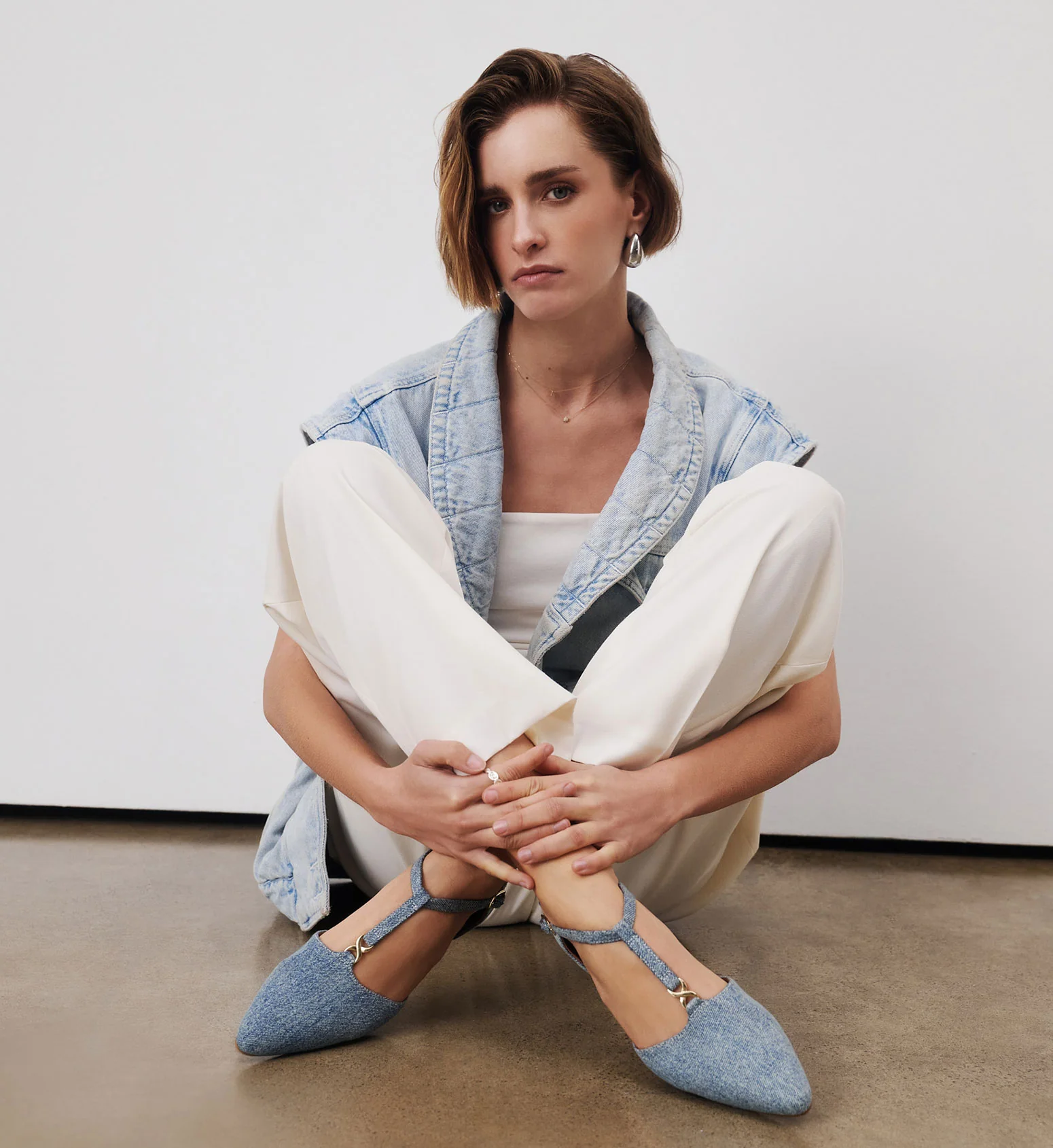 Avocet Denim Fabric Flats