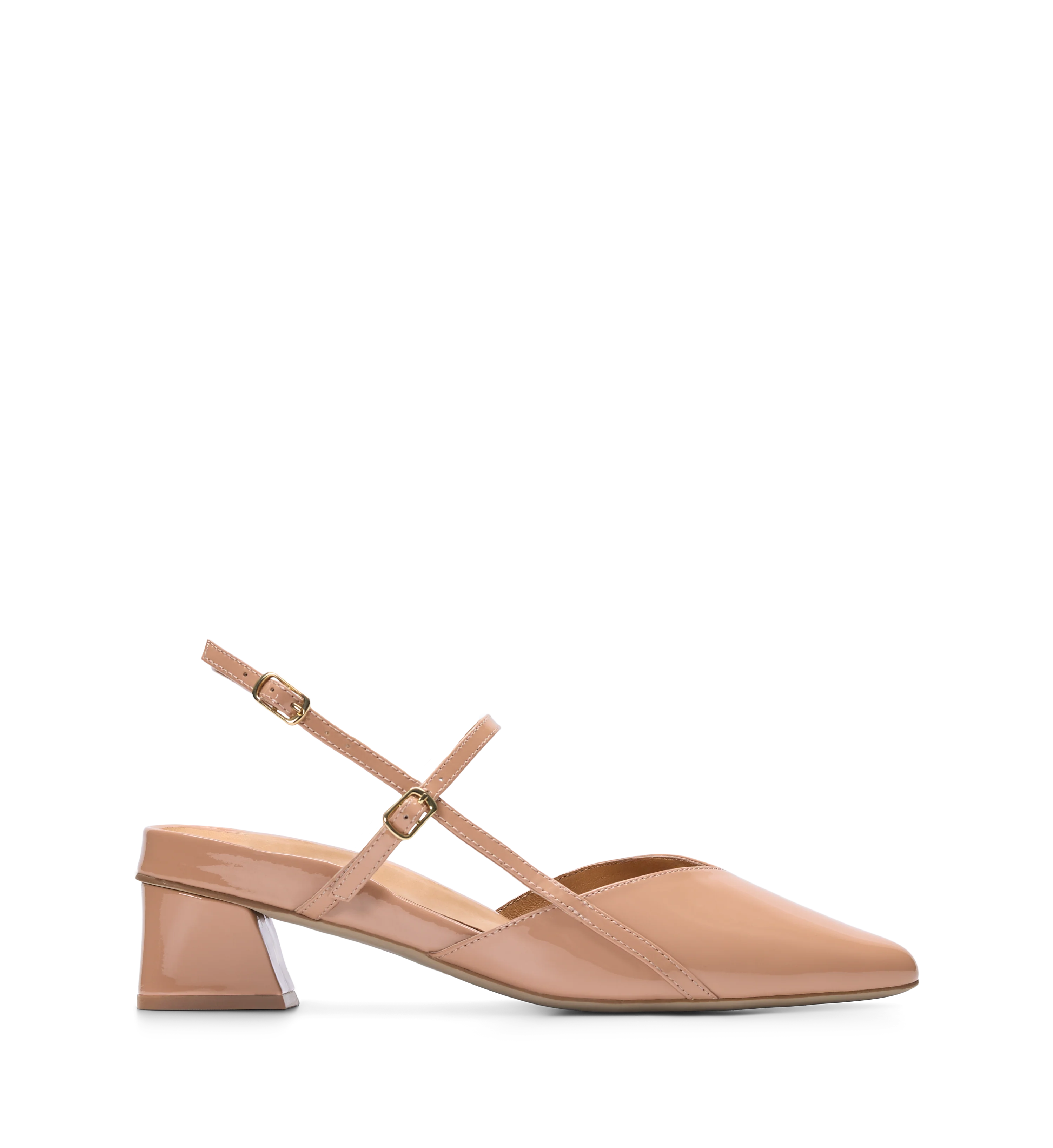 Nene 2 Blush Patent Leather Low Heels