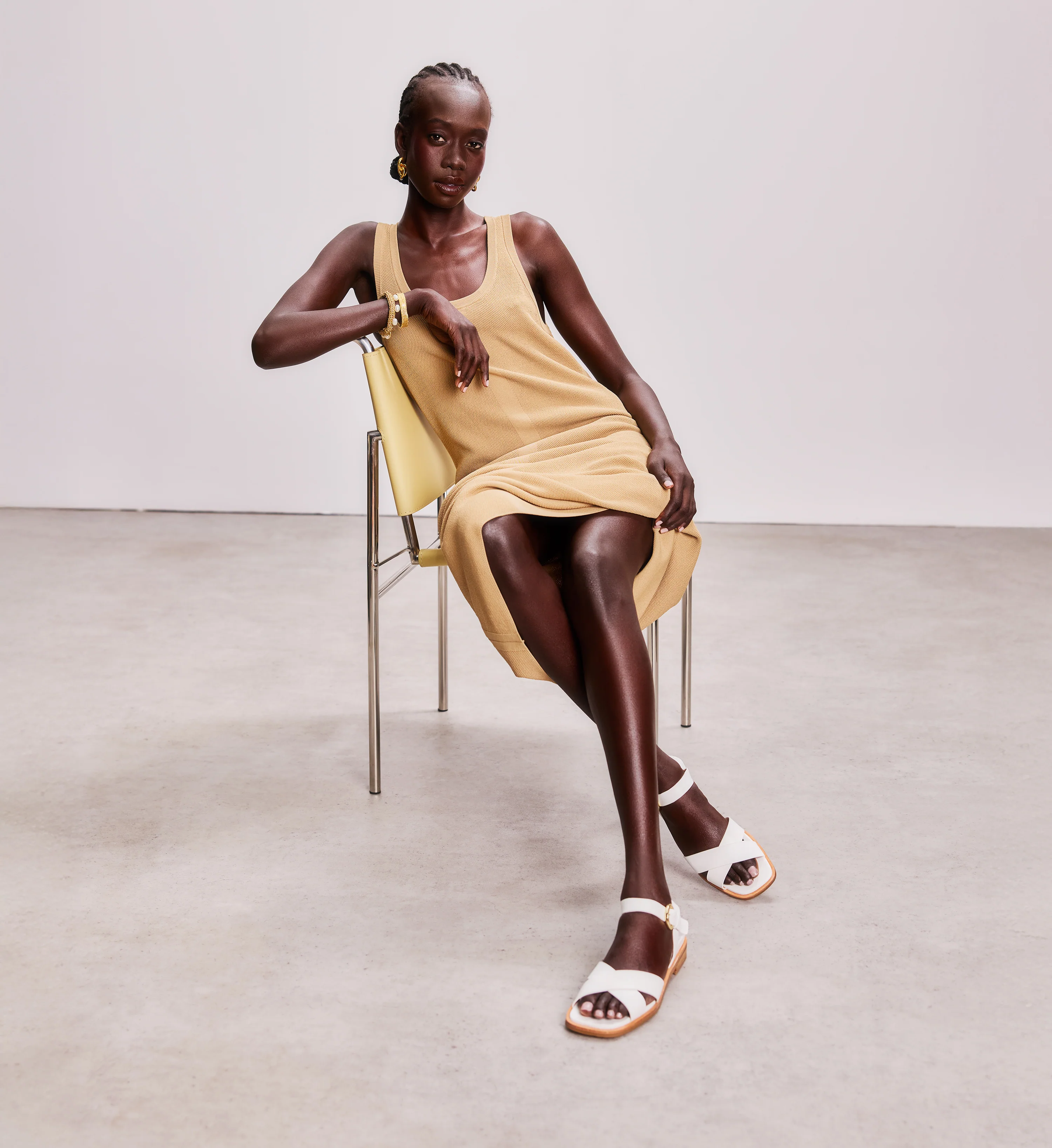 Tyrannulet White Leather Sandals