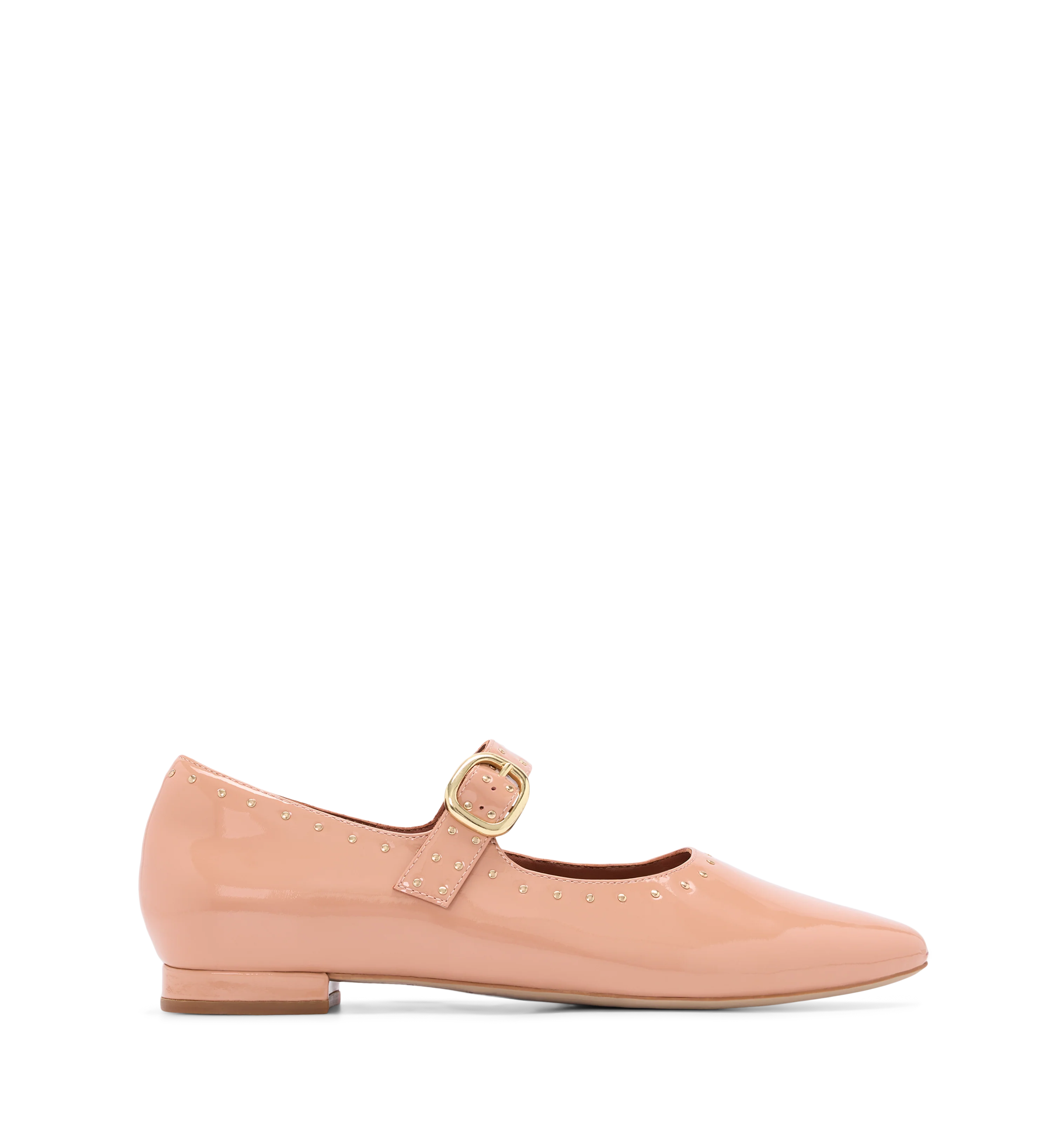 Tyto Blush Patent Leather & Hardware Ballet Flats