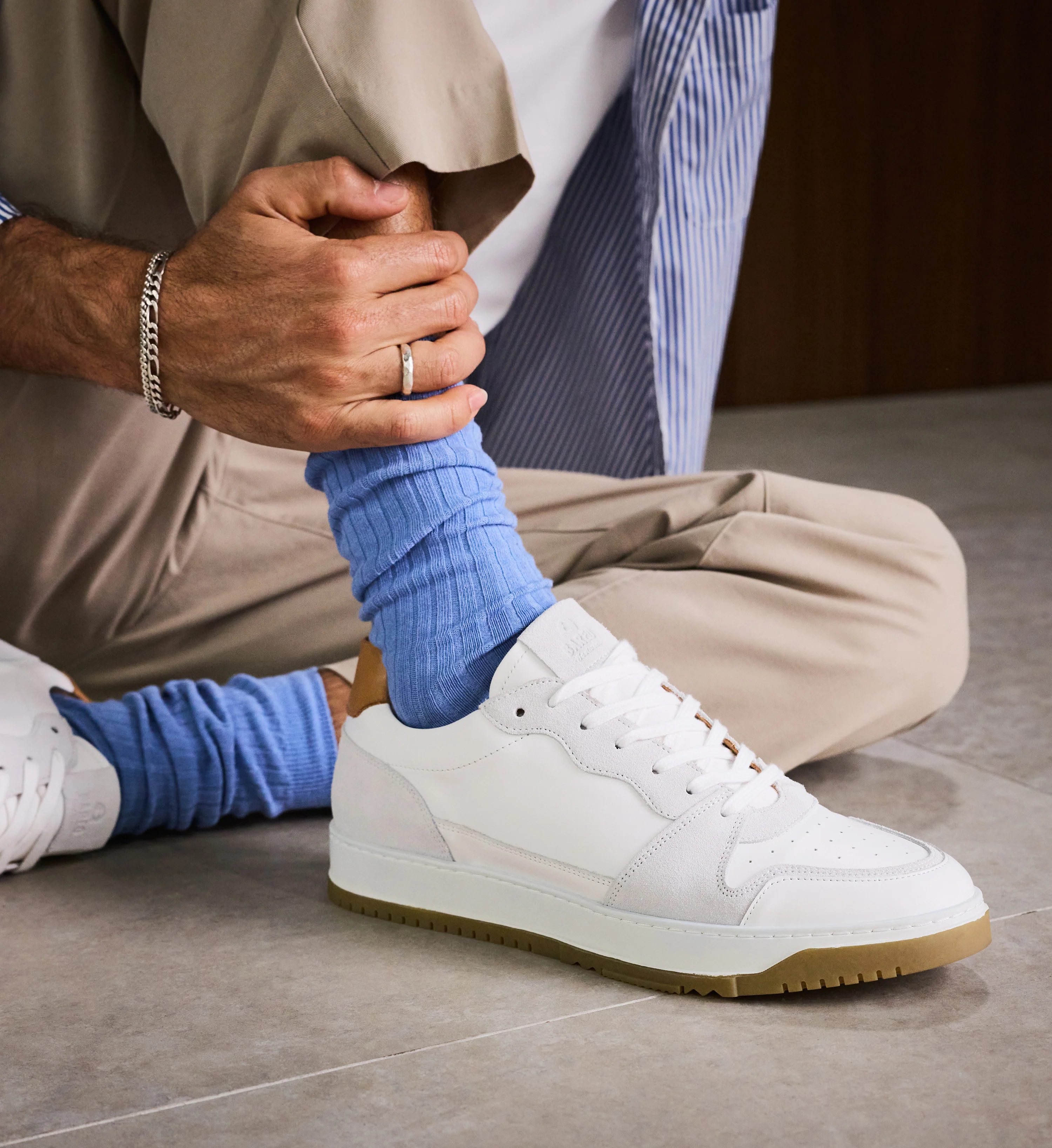 Mercury White Leather Sneakers