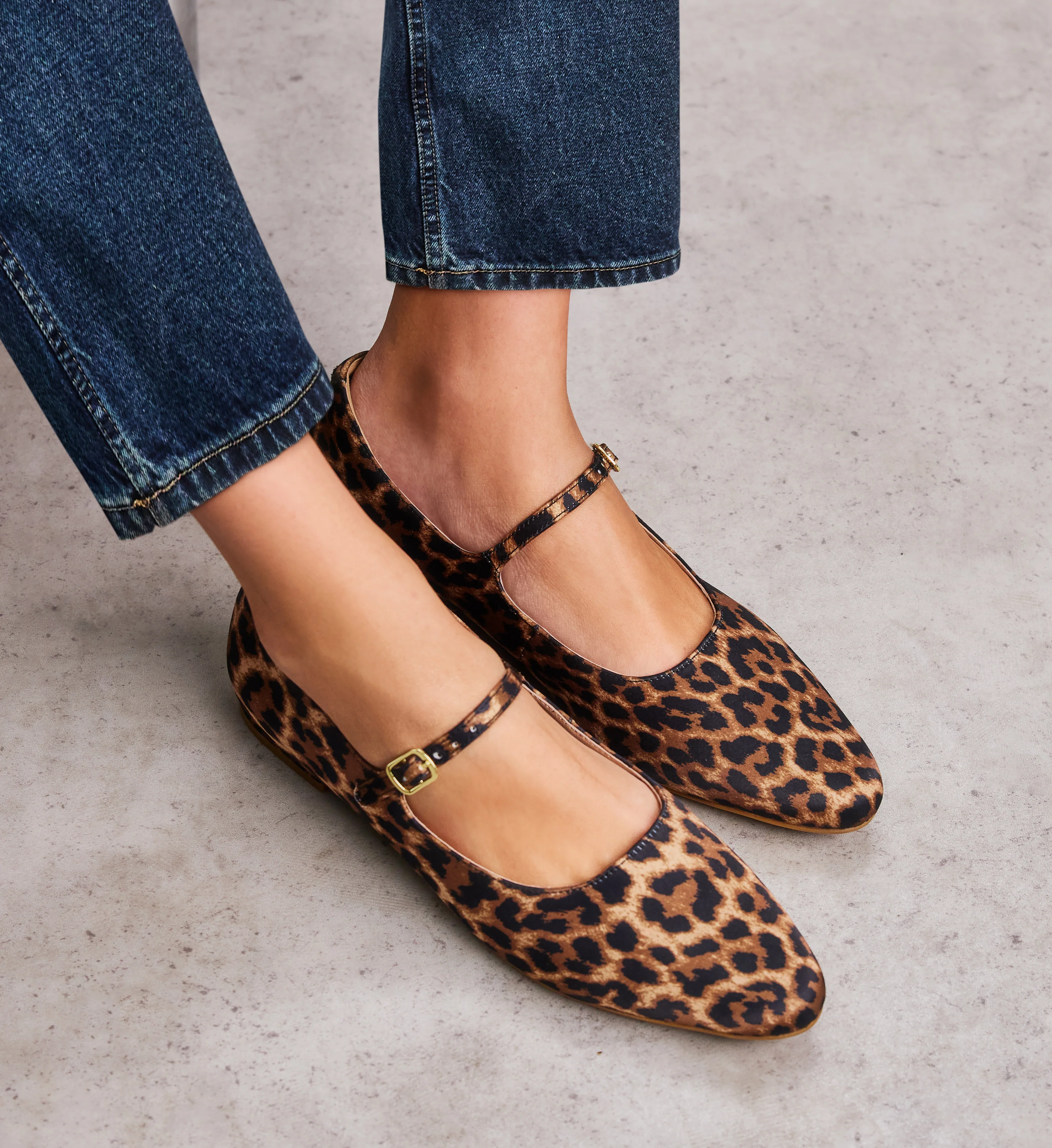 Palmchat Leopard Print Satin Ballet Flats
