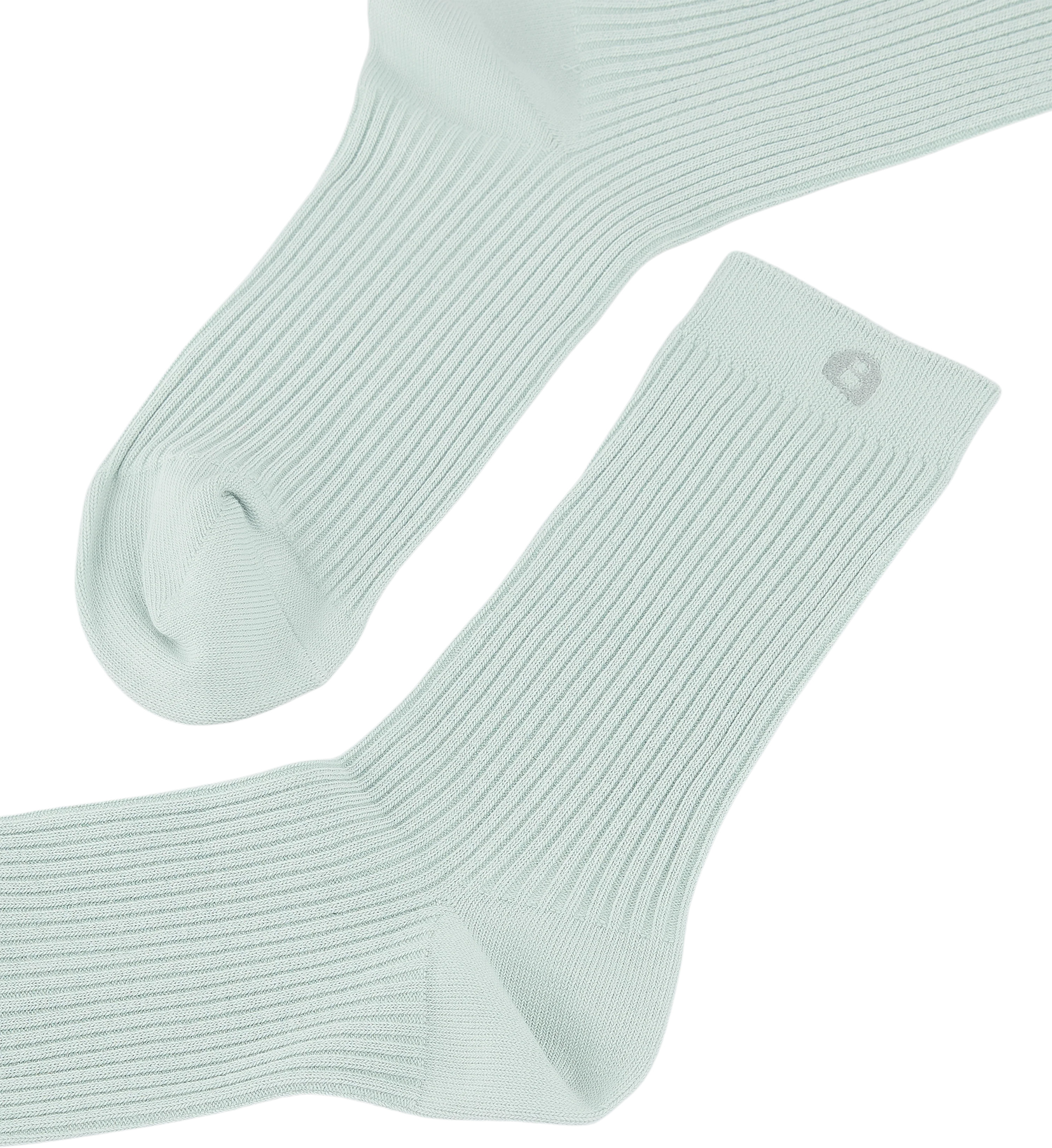 Womens Crew Socks 2pk Mint Cotton Blend