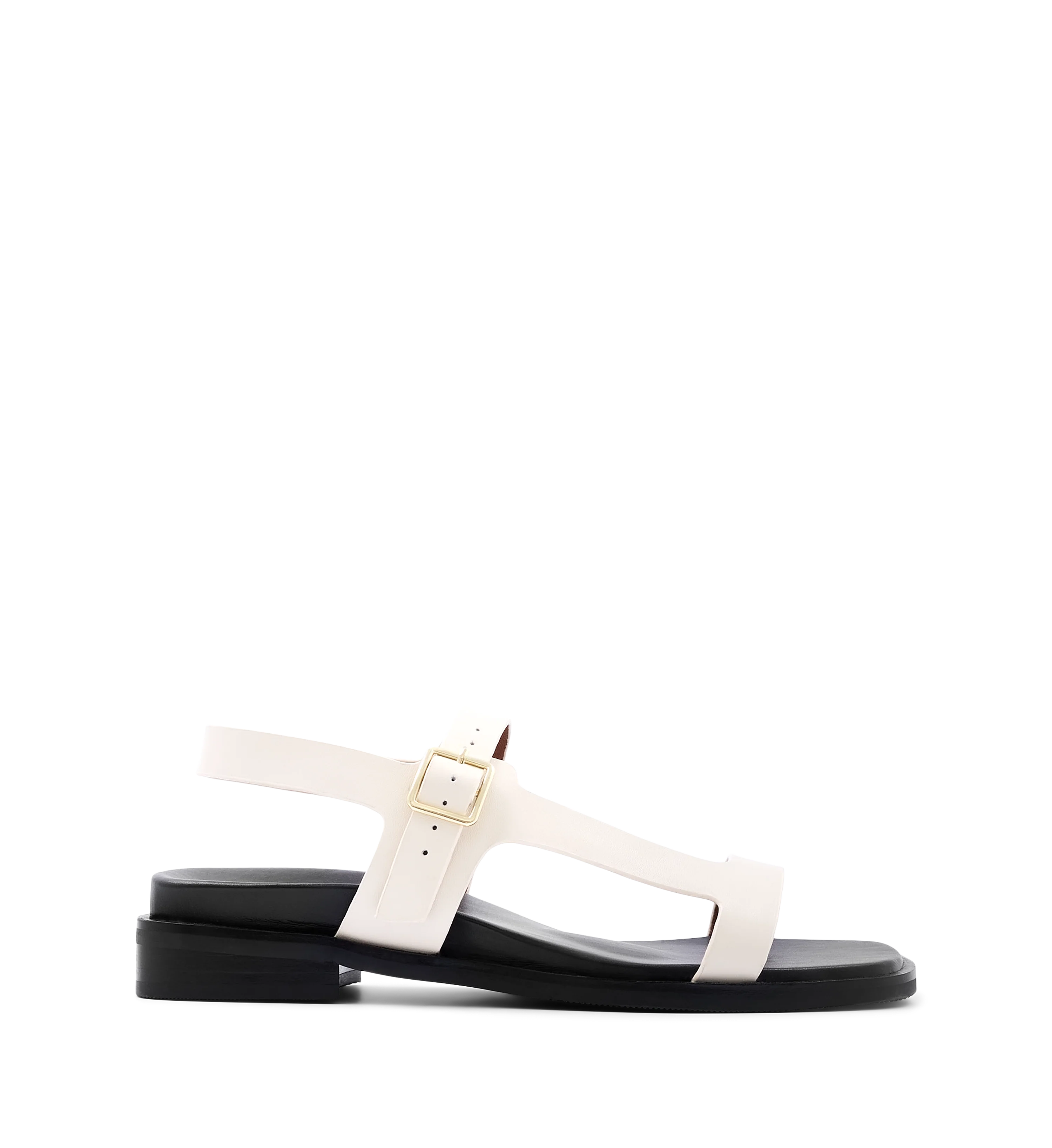 Kioea Off White Leather Sandals