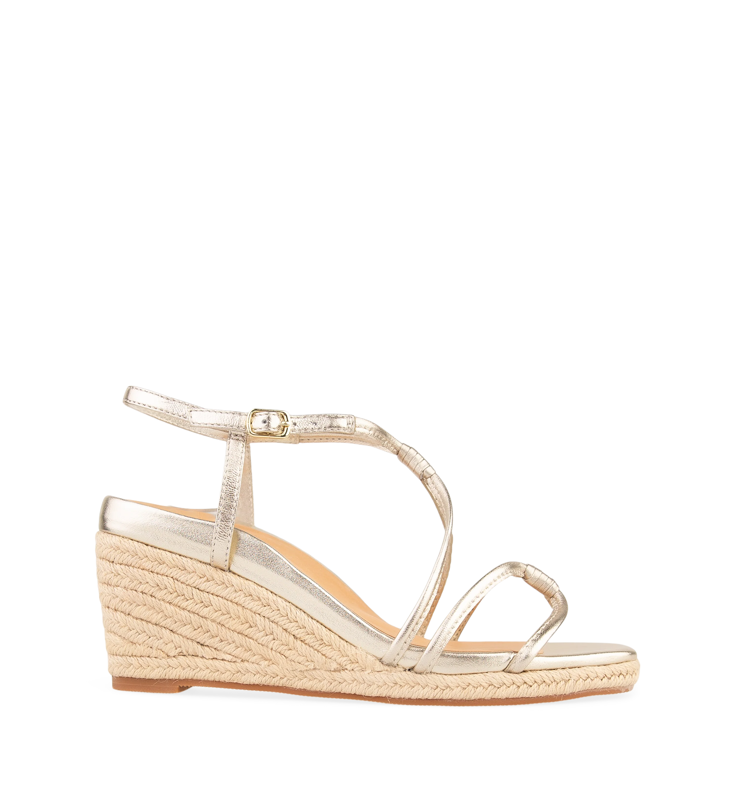 Korhaan Gold Leather Wedges