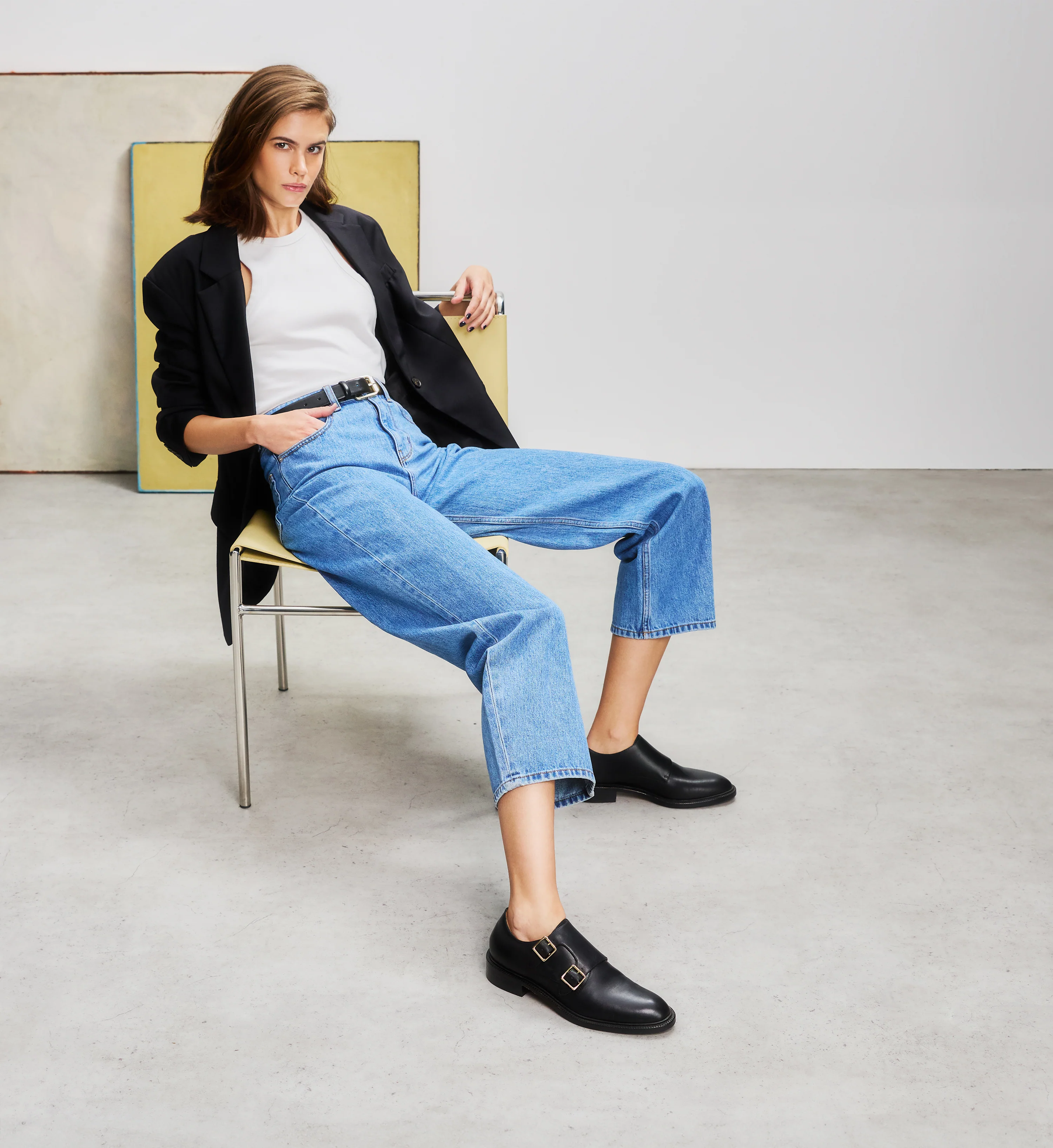 Coua Black Leather Monks