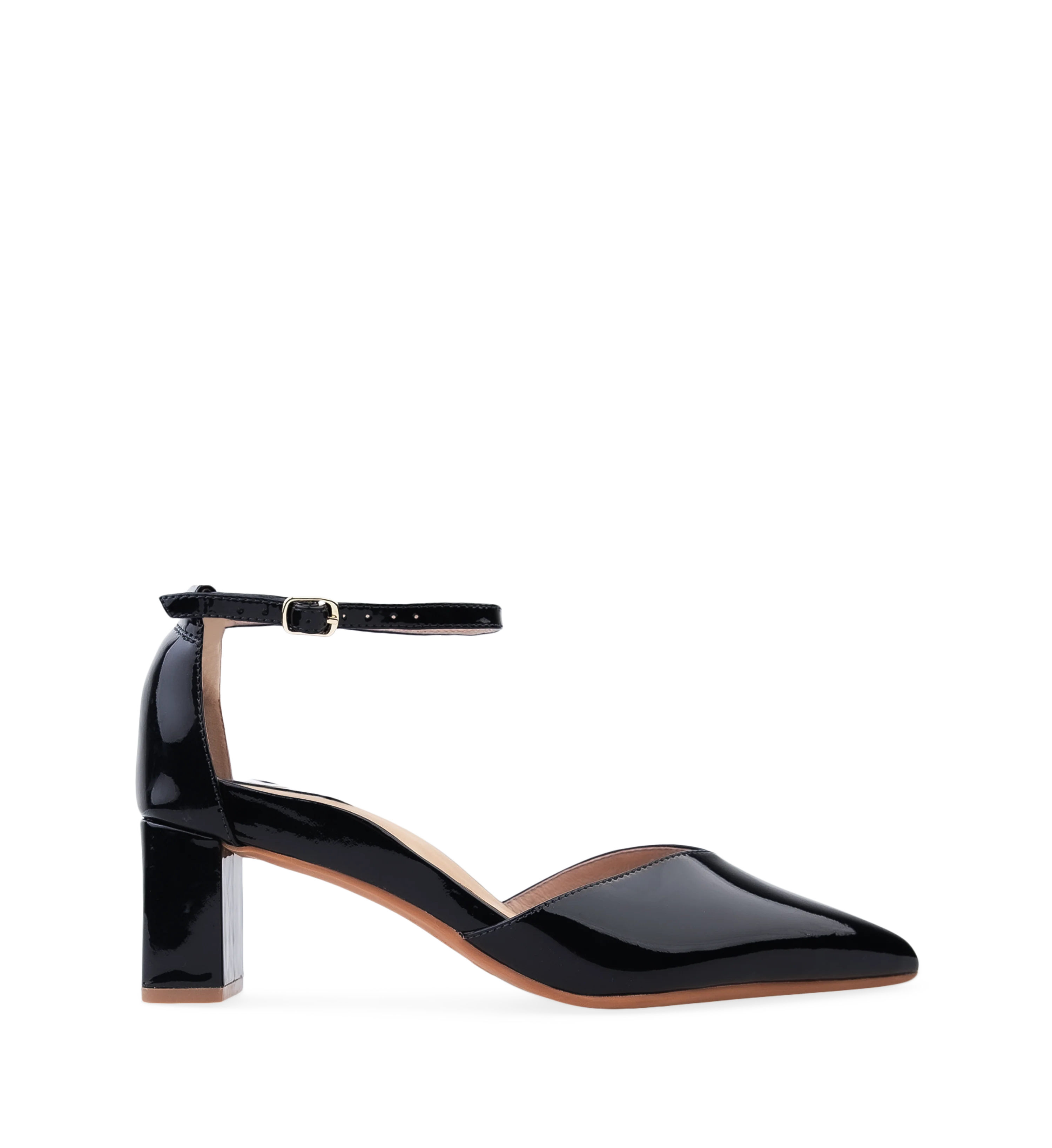 Buteo Navy Patent Leather Low Heels