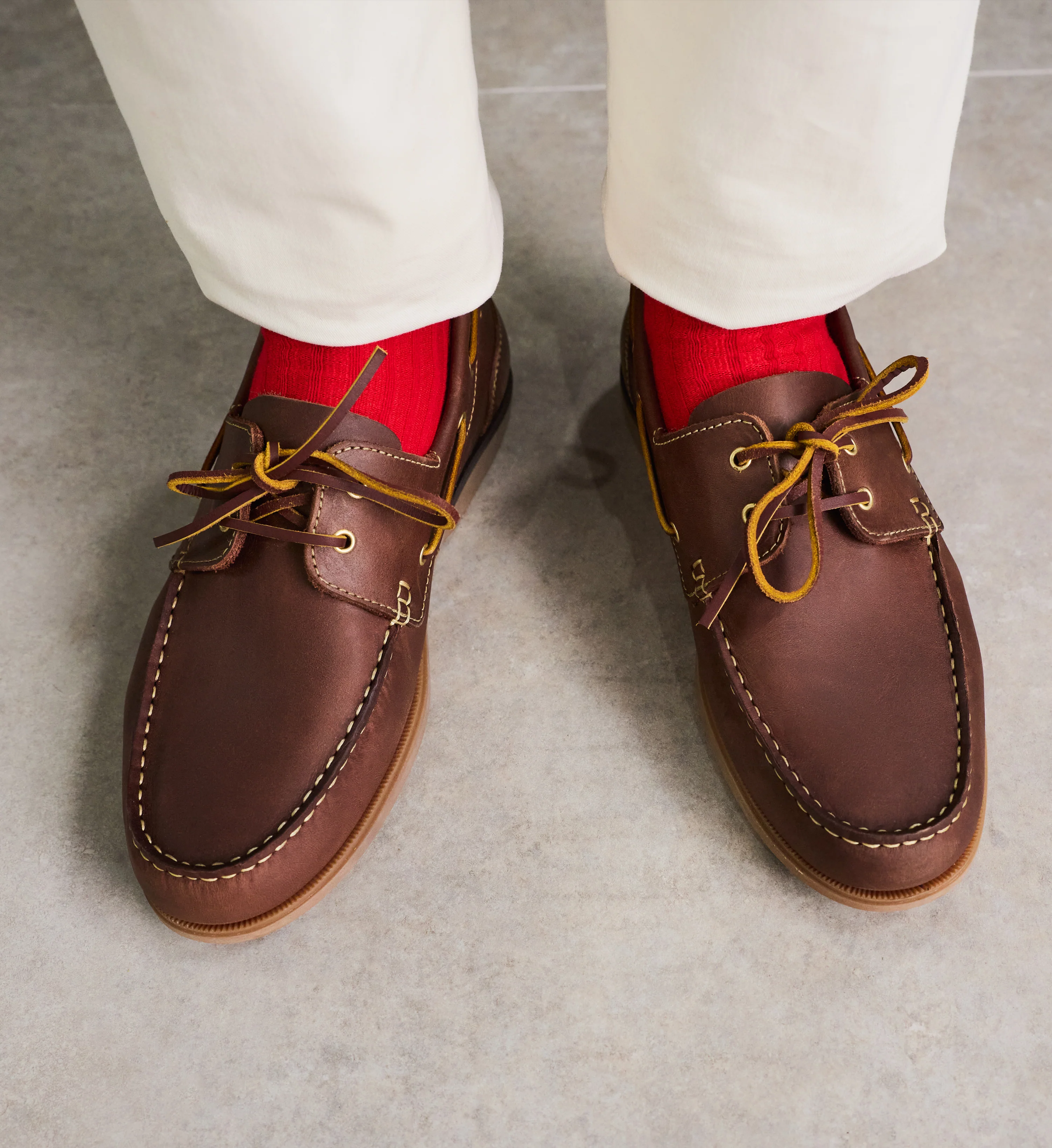 Lithium Chocolate Leather Boat Shoes