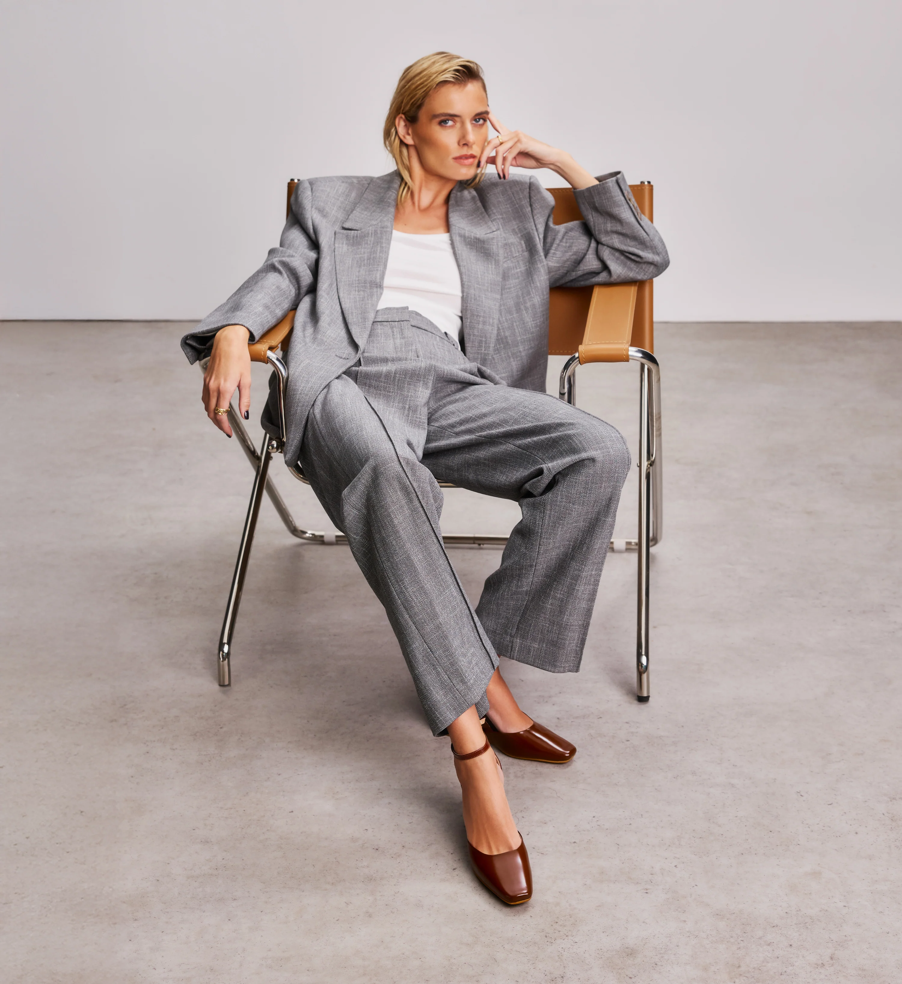 Gavilan Hazelnut Tan Patent Leather Low Heels