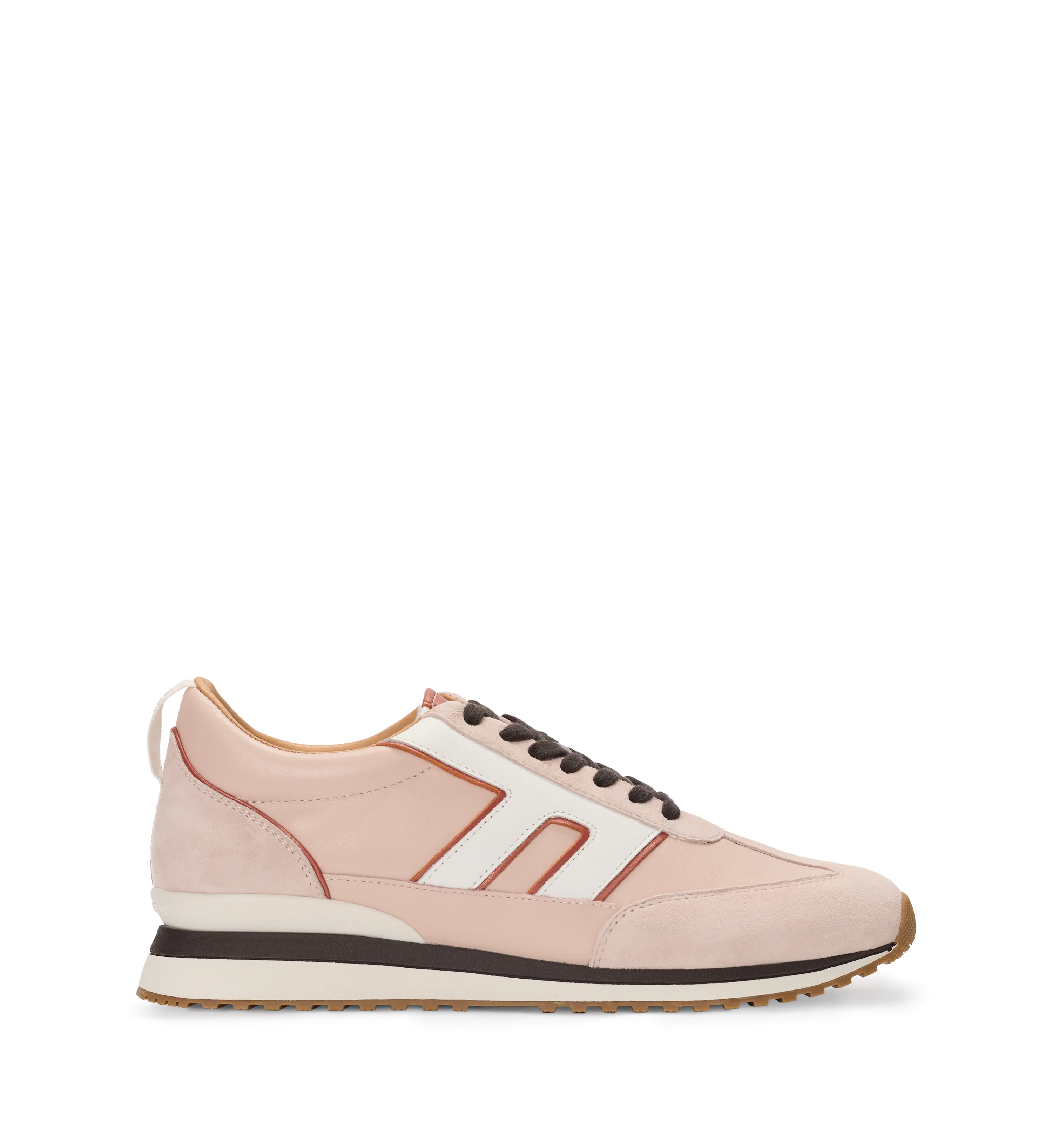 Stork Rose Pink Mix Leather & Suede Sneakers